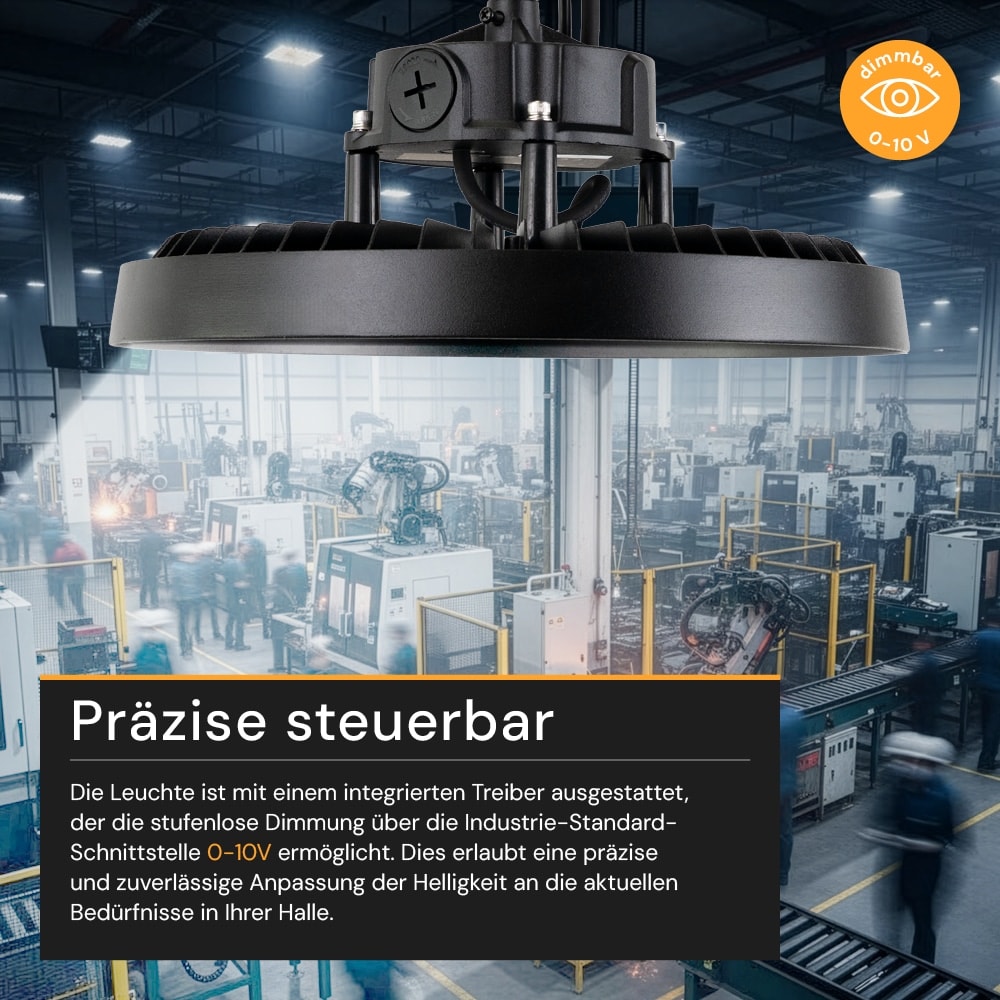 ENOVALITE LED-Highbay-Leuchte, UFO, EEK: C, 200W, 34000lm, 4000K, schwarz ENOVALITE LED-Highbay-Leuchte, UFO, EEK: C, 200W, 34000lm, 4000K, schwarz