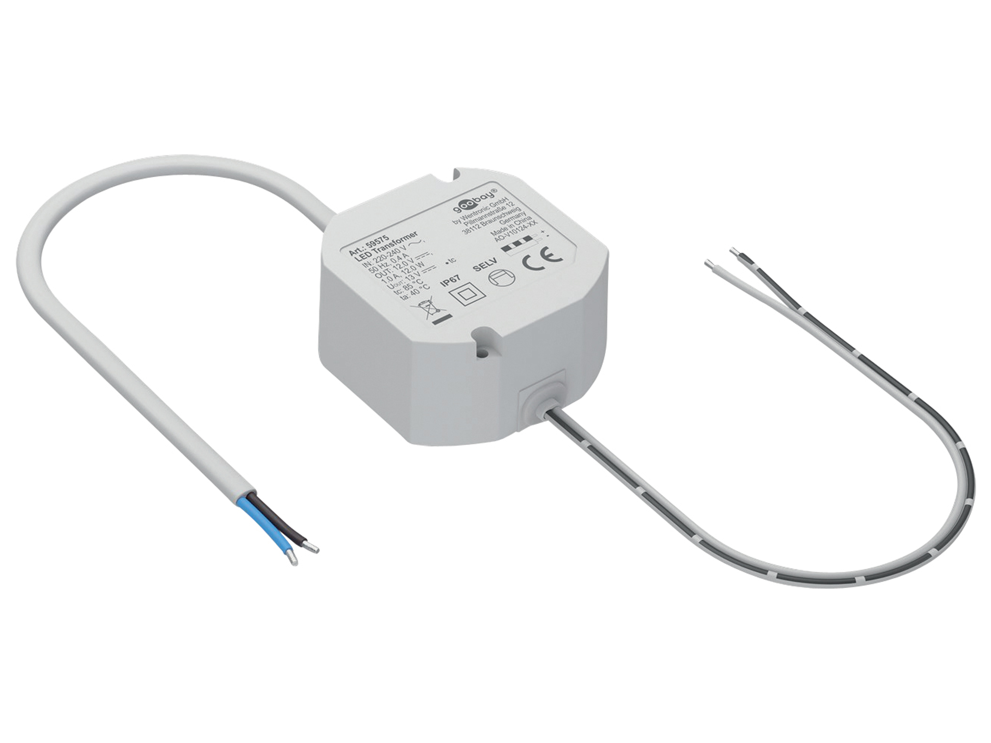 GOOBAY LED-Trafo 59575, 12 V, 12 W GOOBAY LED-Trafo 59575, 12 V, 12 W