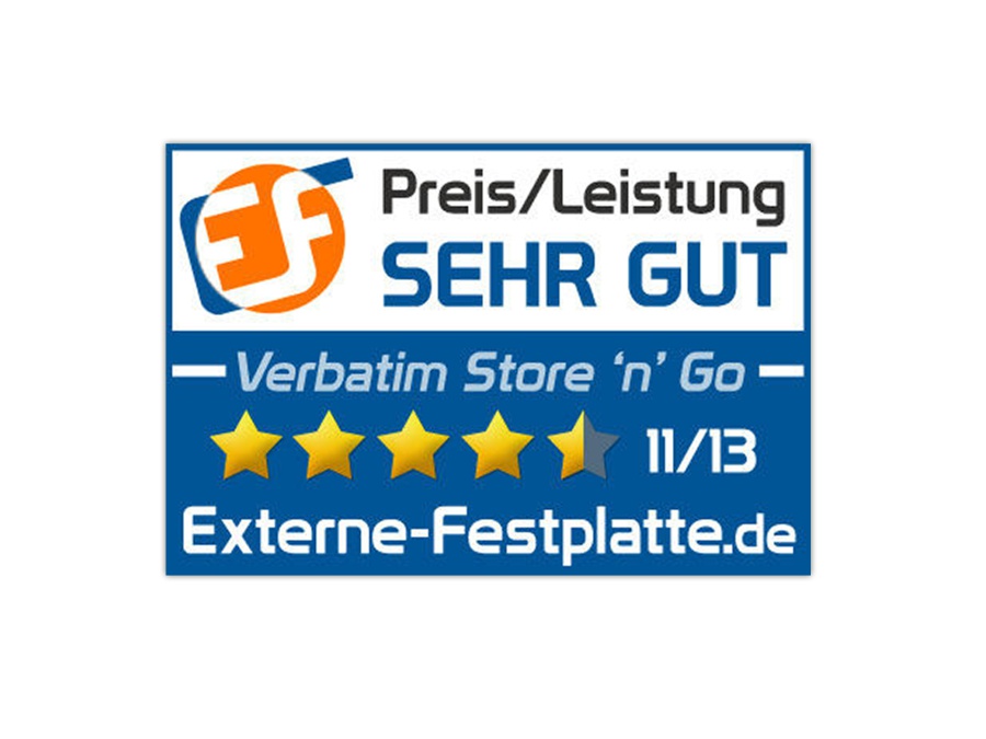 VERBATIM Externe USB 3.0 Festplatte Store 'n' Go, 1 TB, silber