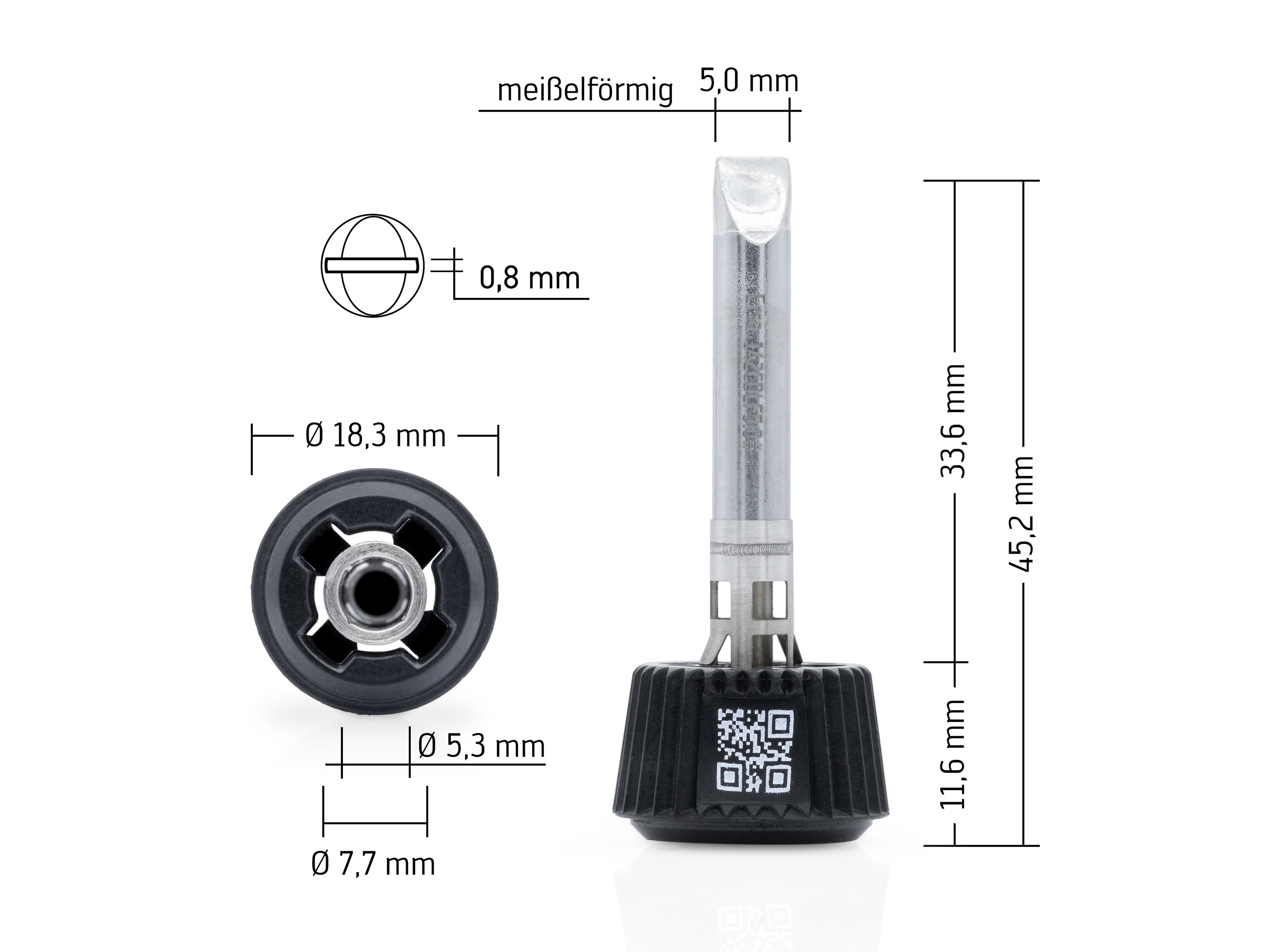 ERSA Lötspitze, 0142CDLF50/SB, meißelförmig, 5,0 mm ERSA Lötspitze, 0142CDLF50/SB, meißelförmig, 5,0 mm