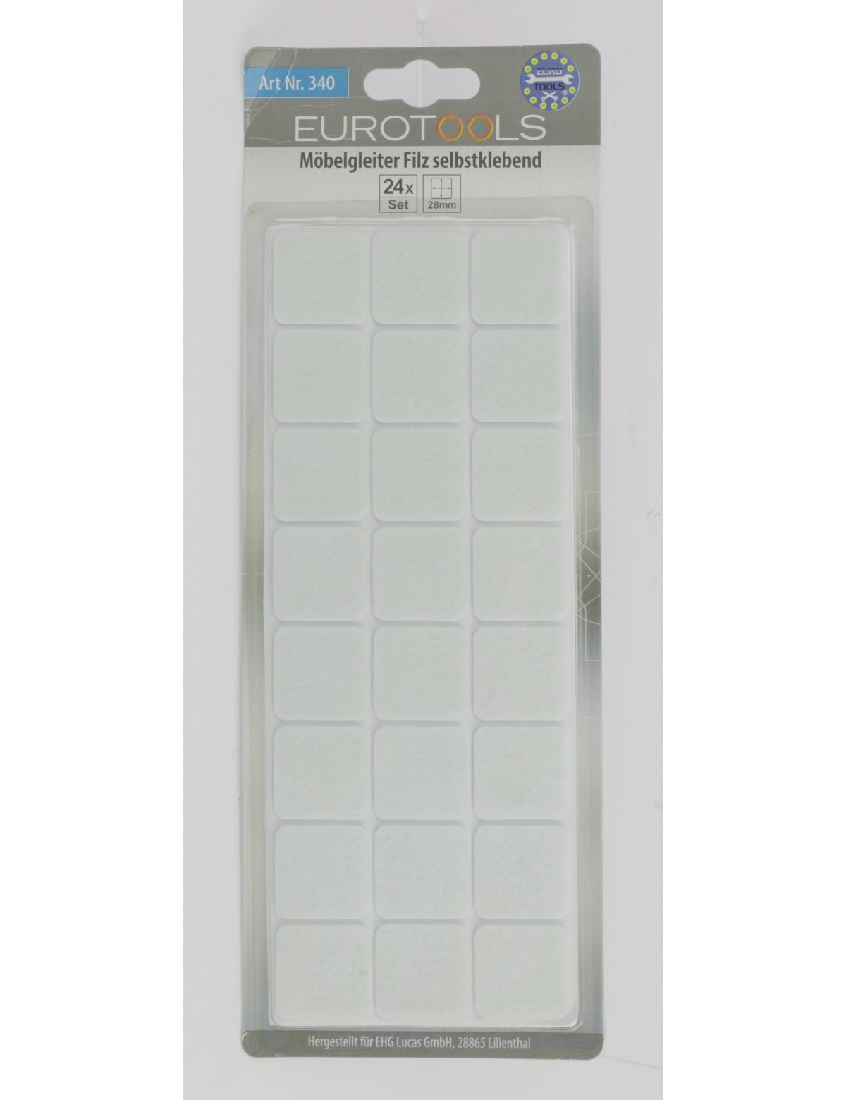 EUROTOOLS Filzgleiter 340-NBFR, 28x28 mm, weiß, 24 Stück EUROTOOLS Filzgleiter 340-NBFR, 28x28 mm, weiß, 24 Stück