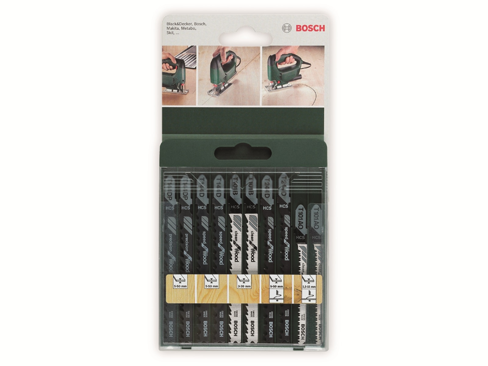 BOSCH Stichsägeblatt-Set, T-Schaft, 10-teilig BOSCH Stichsägeblatt-Set, T-Schaft, 10-teilig