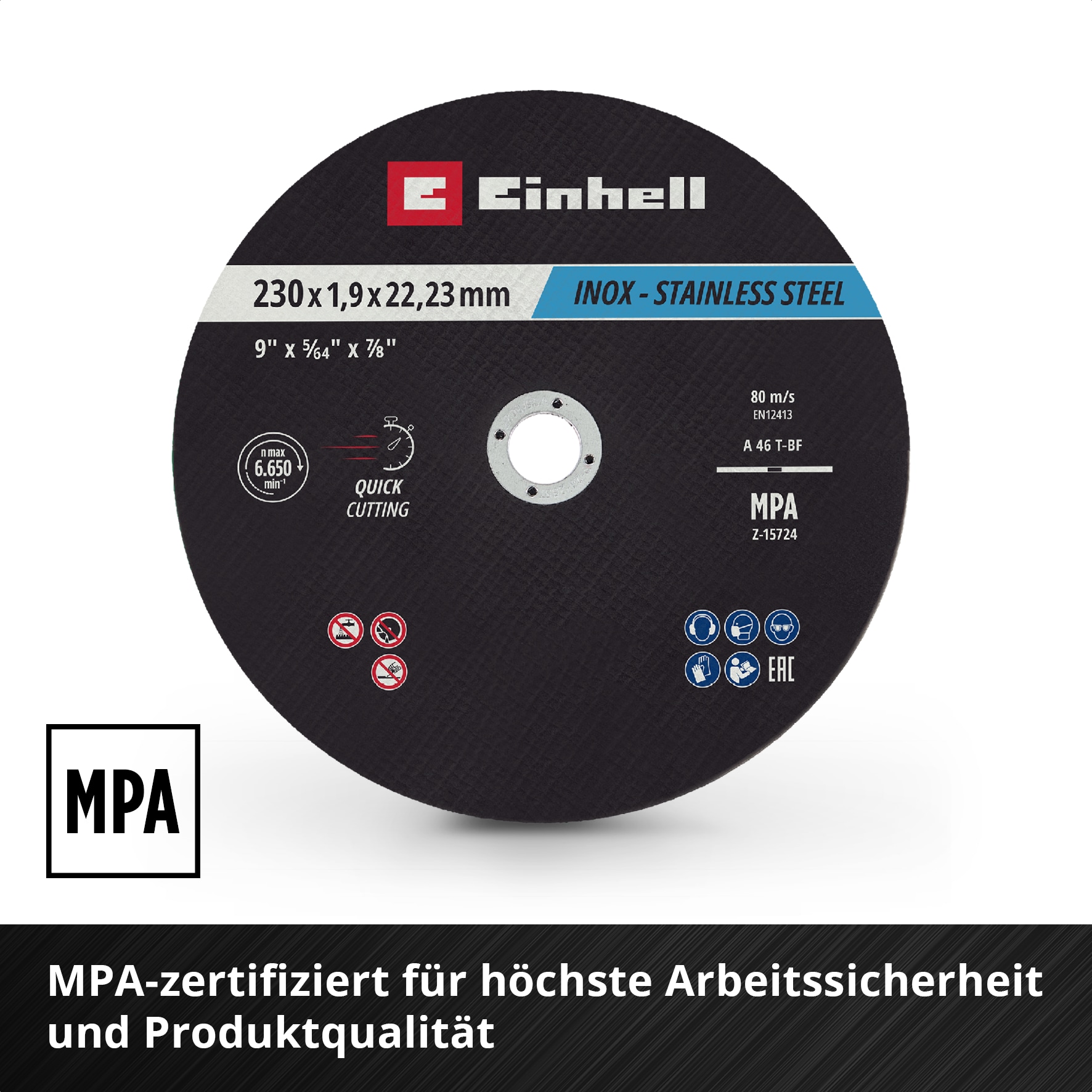 EINHELL Trennscheiben, 711524, 230x2,0 mm, 10 Stück EINHELL Trennscheiben, 711524, 230x2,0 mm, 10 Stück