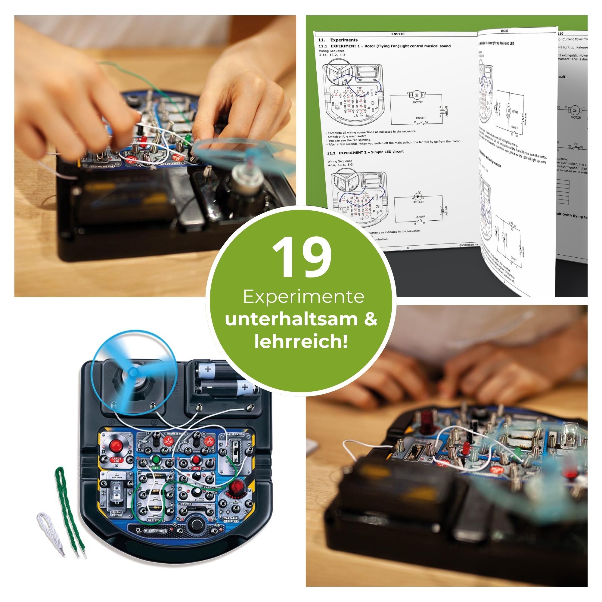 VELLEMAN Elektronik-Projektbaukasten KNS110 für Kinder ab 8 Jahren