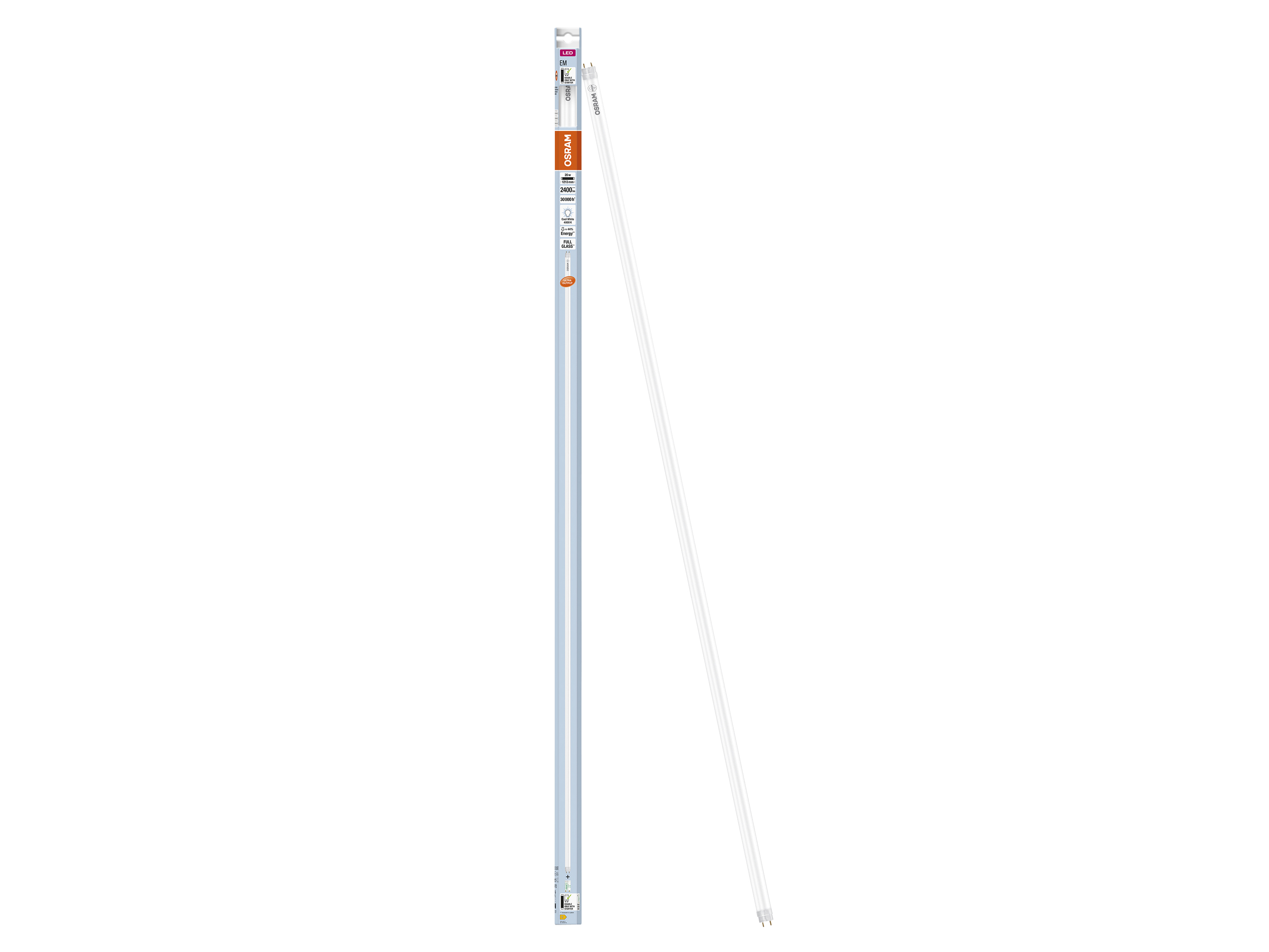 OSRAM LED-Röhre, T8, 1200mm, G13, EEK: E, 20W, 2400lm, 4000K OSRAM LED-Röhre, T8, 1200mm, G13, EEK: E, 20W, 2400lm, 4000K