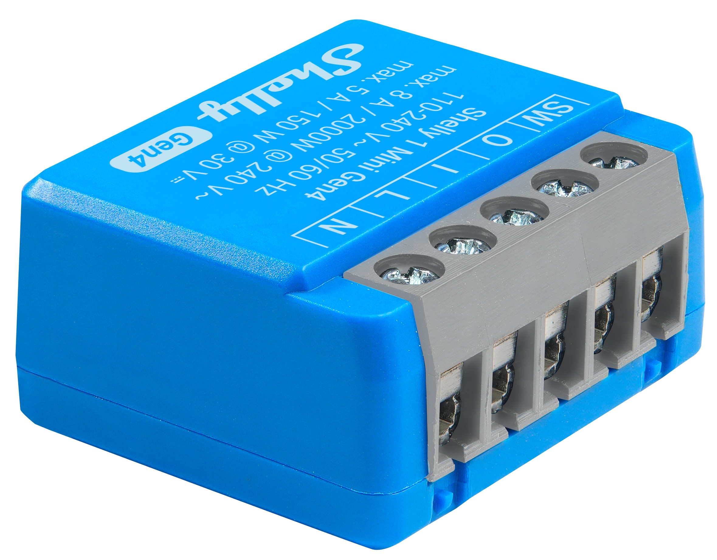 SHELLY Relais 1 Mini Gen4, 8 A, WLAN, Bluetooth, blau SHELLY Relais 1 Mini Gen4, 8 A, WLAN, Bluetooth, blau