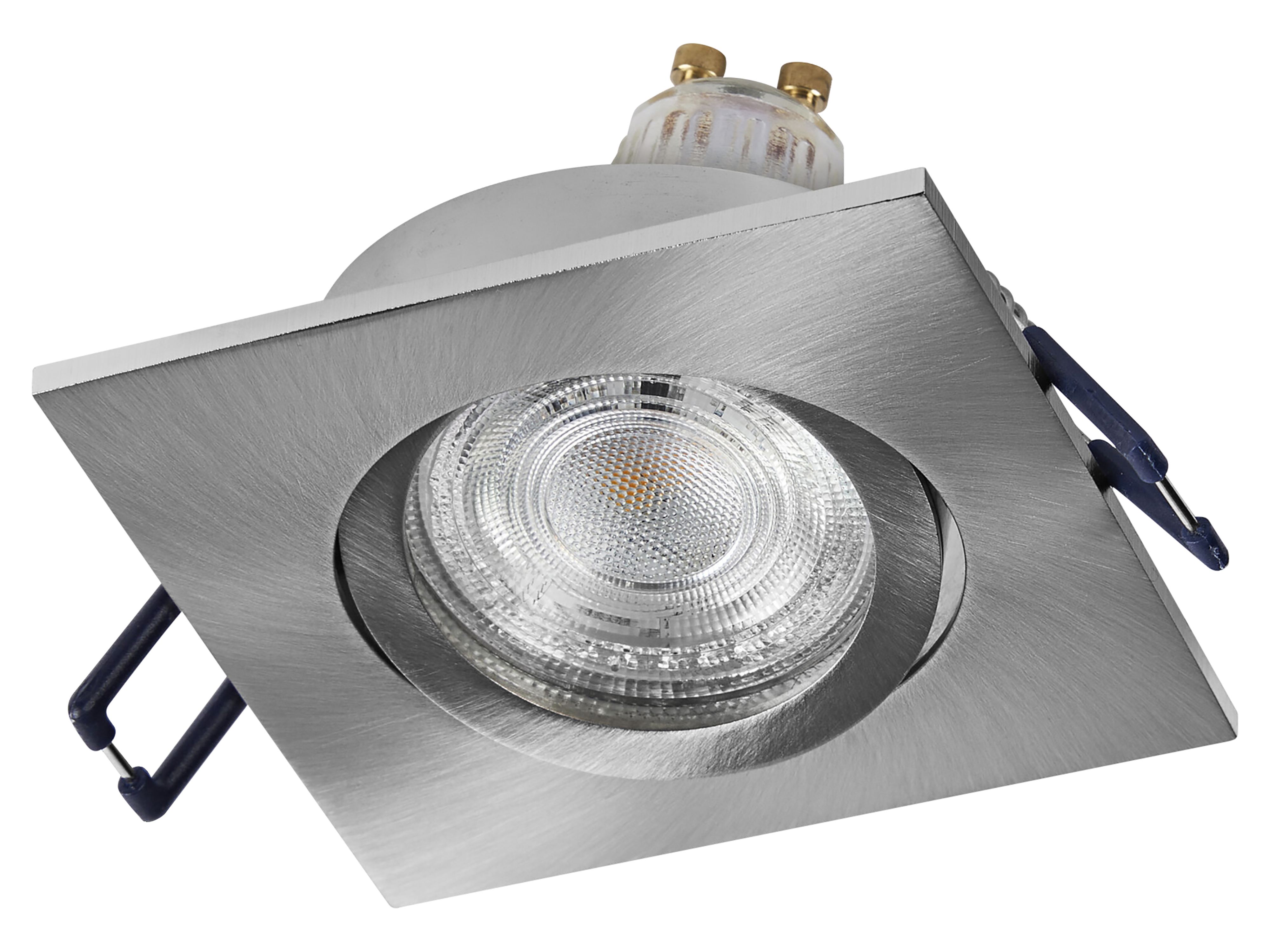 OSRAM LED-Einbauleuchte, GU10, 4,5W, 2700K, 400lm, warmweiß, IP20, Satin-Nickel, 3er Set OSRAM LED-Einbauleuchte, GU10, 4,5W, 2700K, 400lm, warmweiß, IP20, Satin-Nickel, 3er Set