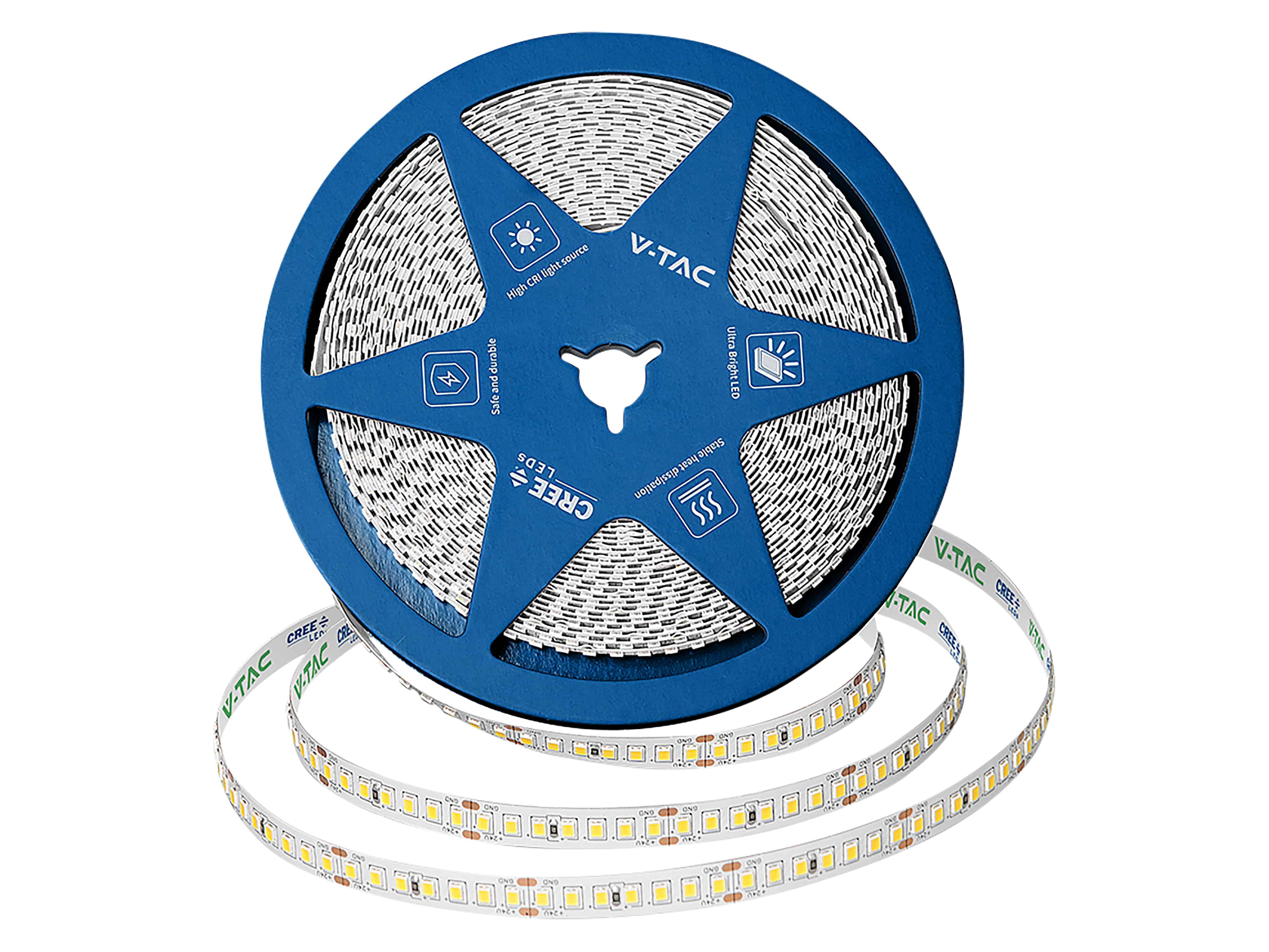 V-TAC LED-Strip VT-2125986, 120W, EEK: E, 14400lm, 6500K, 120°, 24V, 10m V-TAC LED-Stripe VT-2125986, 120W, EEK: E, 14400lm, 6500K, 120°, 24V, 10m