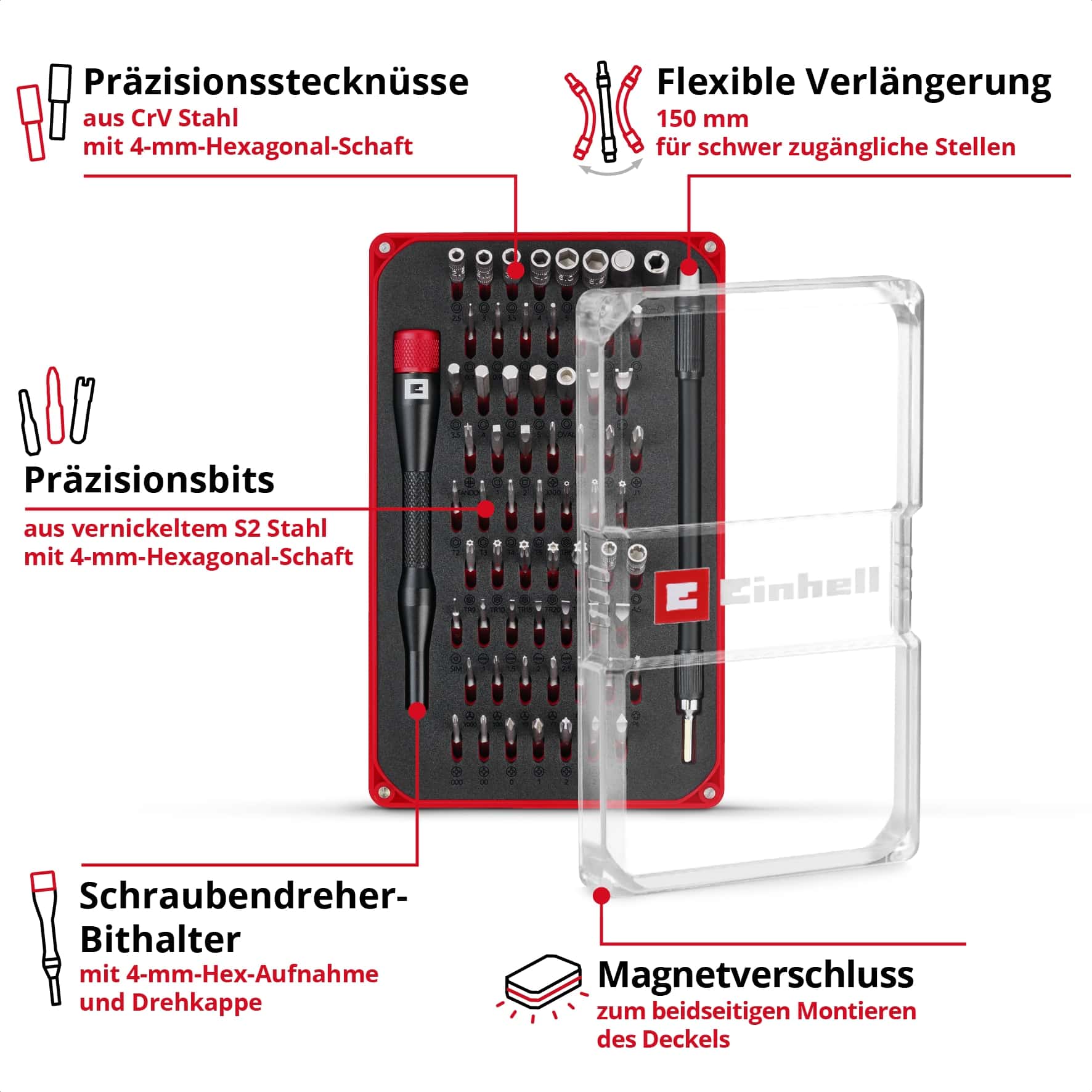 EINHELL Präzisionsbit-Set, 115030, 66-teilig EINHELL Präzisionsbit-Set, 115030, 66-teilig