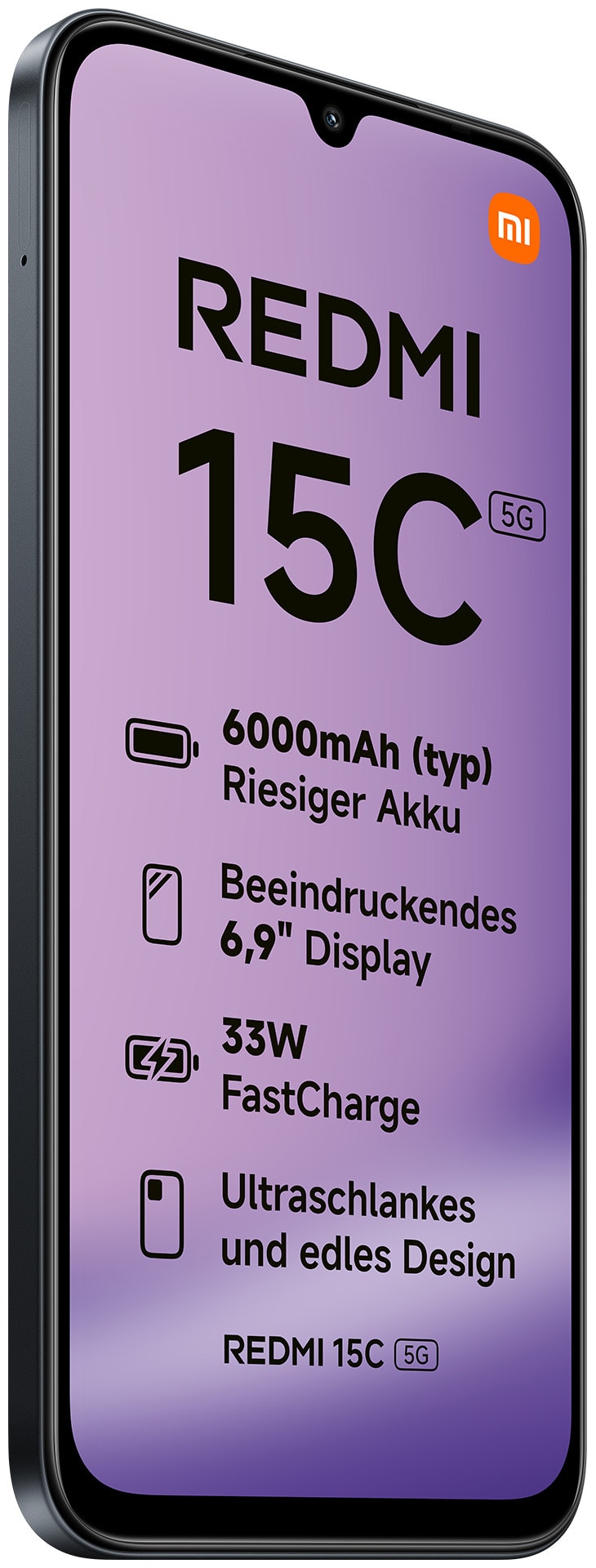 XIAOMI Smartphone Redmi 15C 5G 128GB midnight black XIAOMI Smartphone Redmi 15C 5G 128GB midnight black