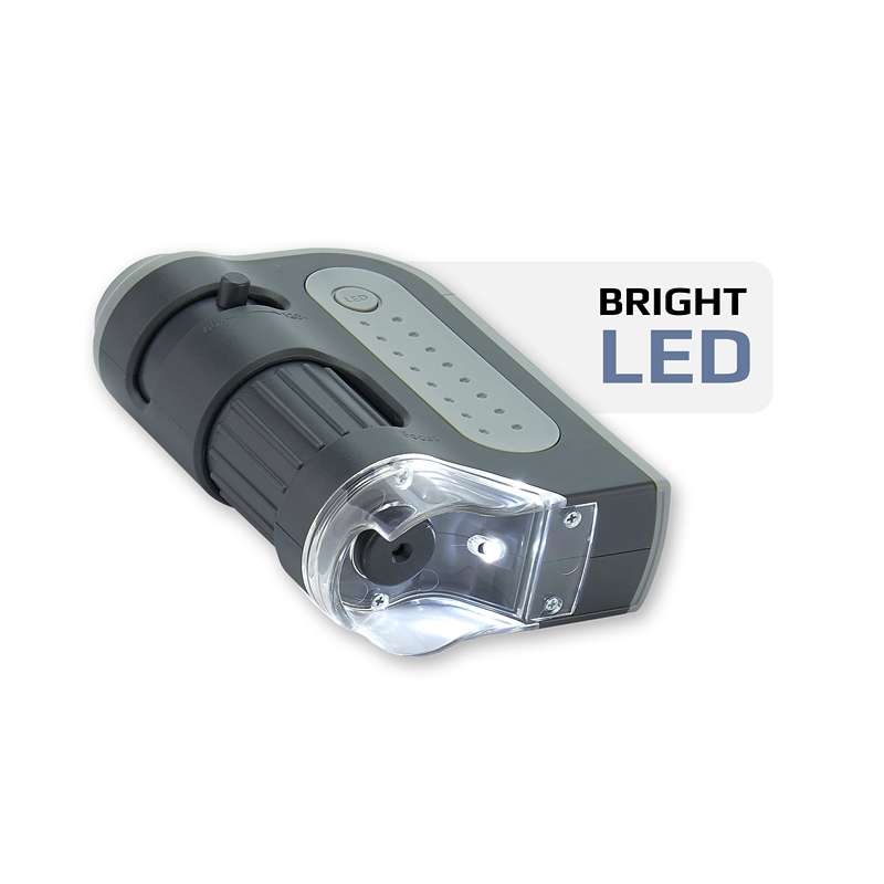 CARSON Mikroskop MicroBrite Plus 120x, Schwarz/Grau, LED-Beleuchtung