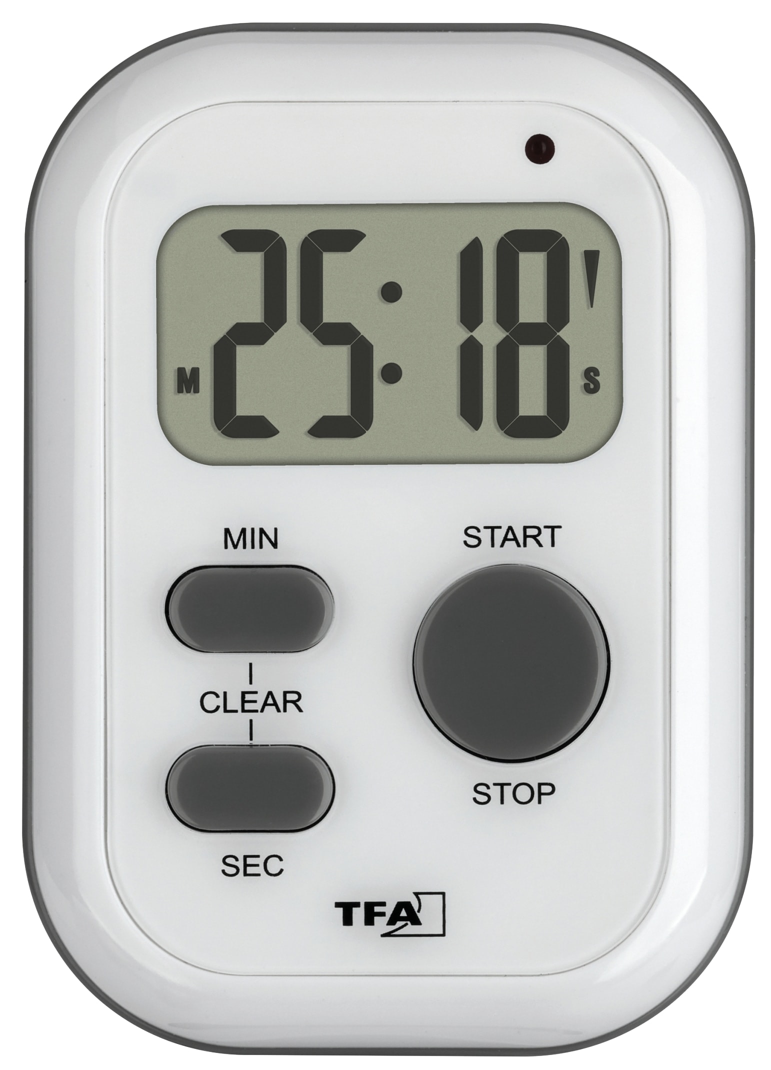 TFA Digitaler Timer und Stoppuhr, 38.2053.02, weiß TFA Digitaler Timer und Stoppuhr, 38.2053.02, weiß