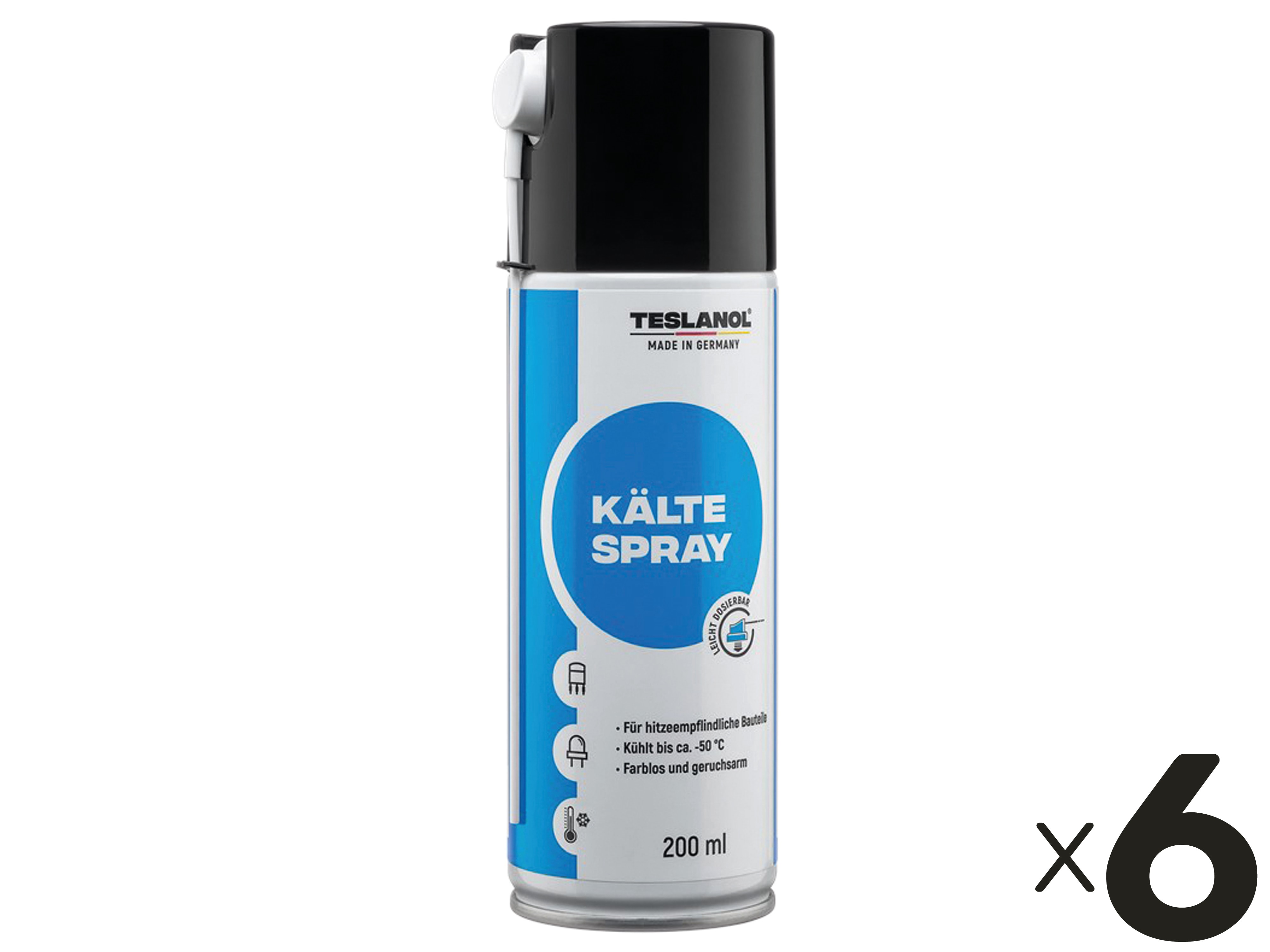 TESLANOL 26033 Kältespray T71, 200 ml, 6 Stück