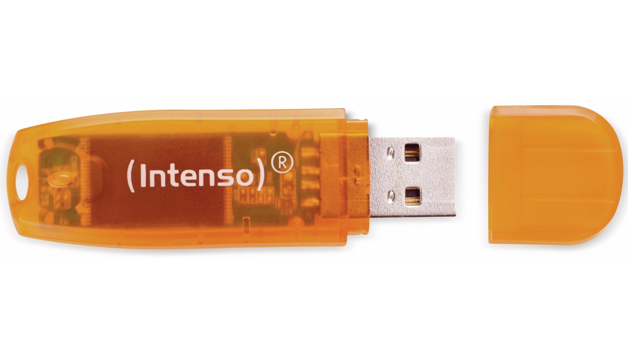 INTENSO USB-Stick Rainbow Line 3502490 USB 2.0 64GB orange/transparent INTENSO USB-Speicherstick Rainbow Line, 64 GB