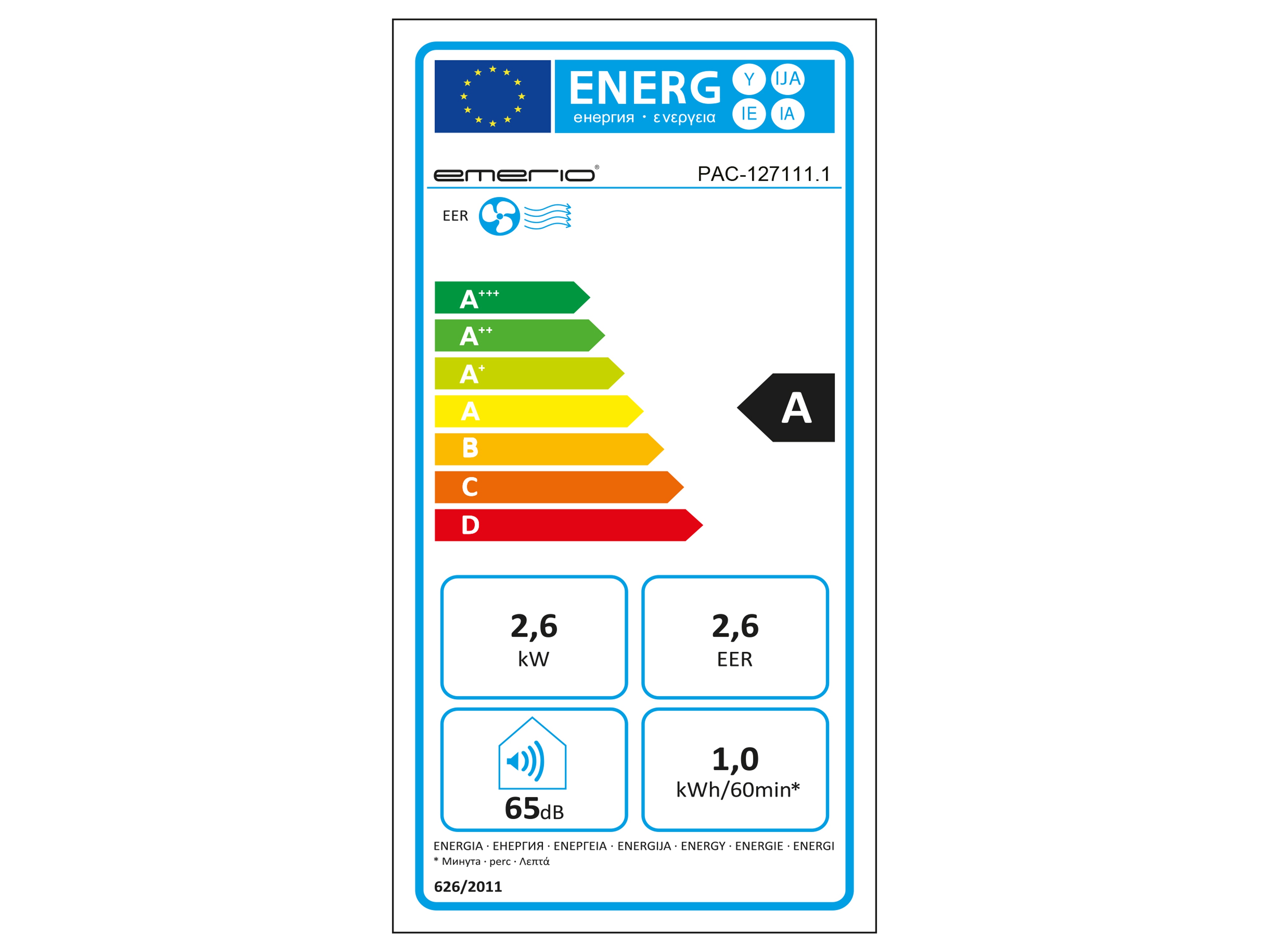EMERIO Klimagerät PAC-127111.1, 9000 BTU/h, App steuerbar, weiß EMERIO Klimagerät PAC-127111.1, 9000 BTU/h, App steuerbar, weiß