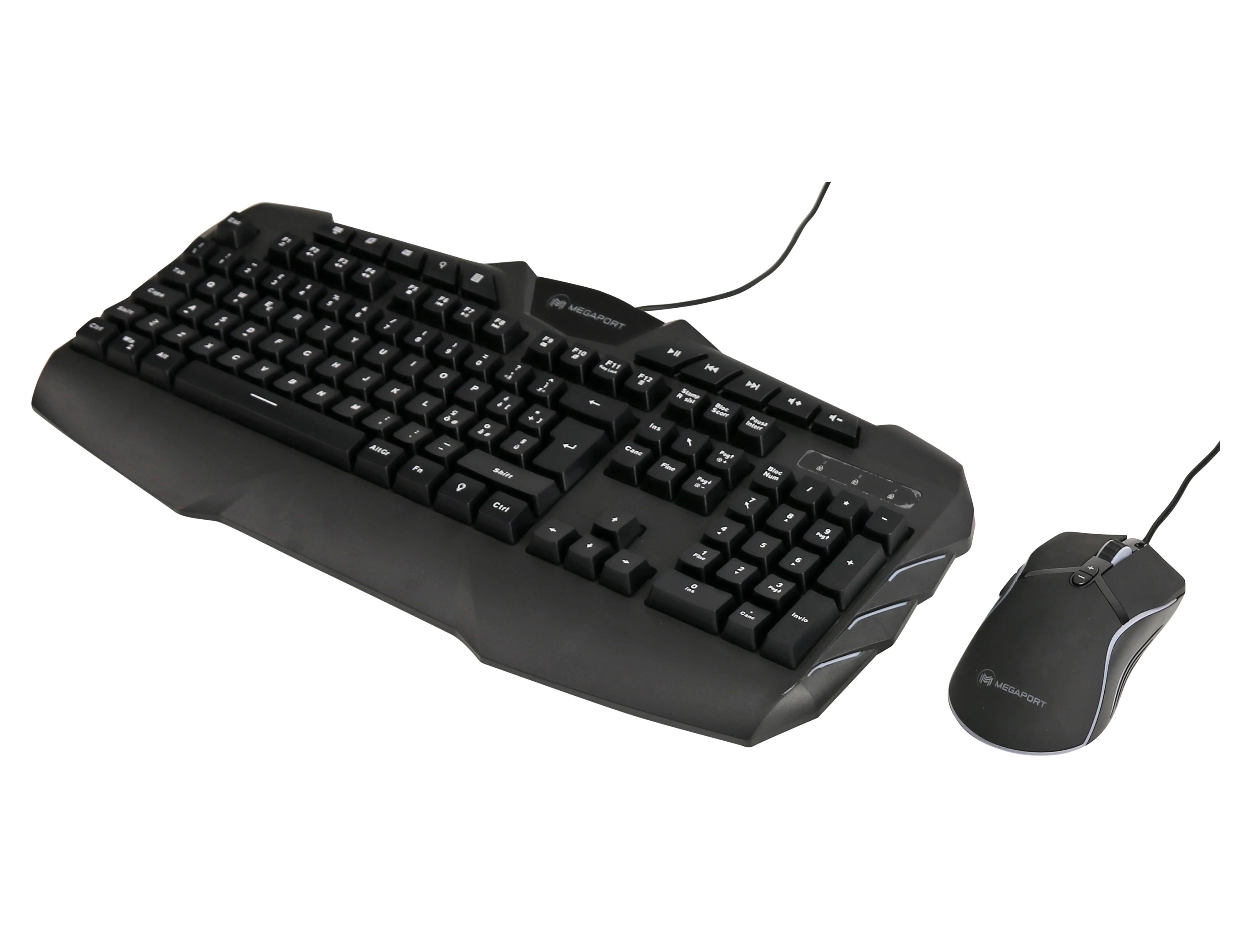 Tastatur/Maus-Set, MEGAPORT, M-GCM600, italienisch Tastaturlayout Tastatur/Maus-Set, MEGAPORT, M-GCM600, italienisch Tastaturlayout