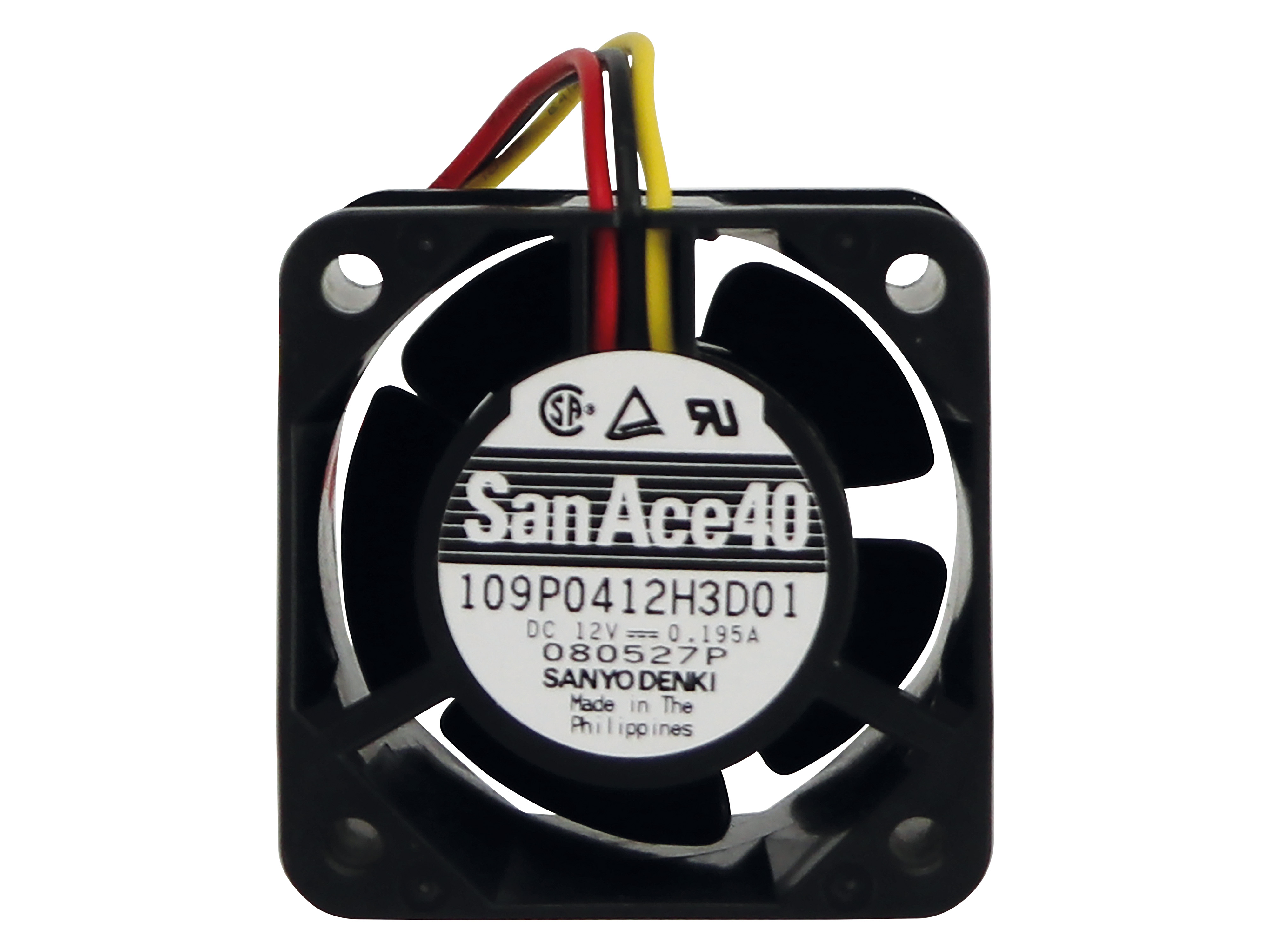 SANYO DENKI, Axiallüfter, San Ace 40, 40x40x27 mm, 12V~, 2,34W, 109P0412H3D01