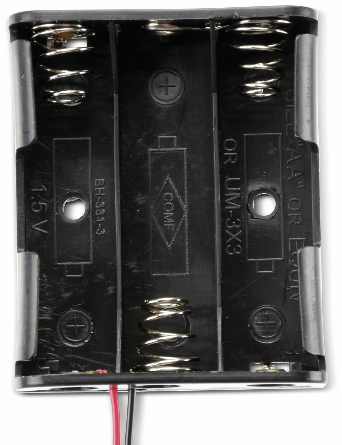 Batteriehalter für 3 Mignon, AA, mit Anschlußkabel