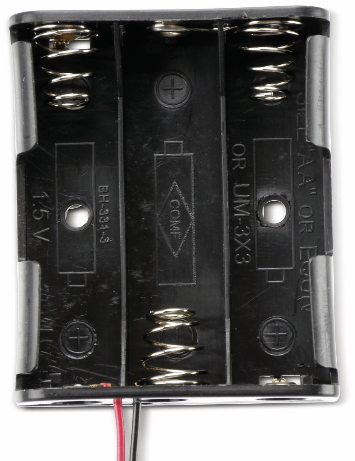 Batteriehalter für 3 Mignon, AA, mit Anschlußkabel Batteriehalter für 3 Mignon, AA, mit Anschlußkabel