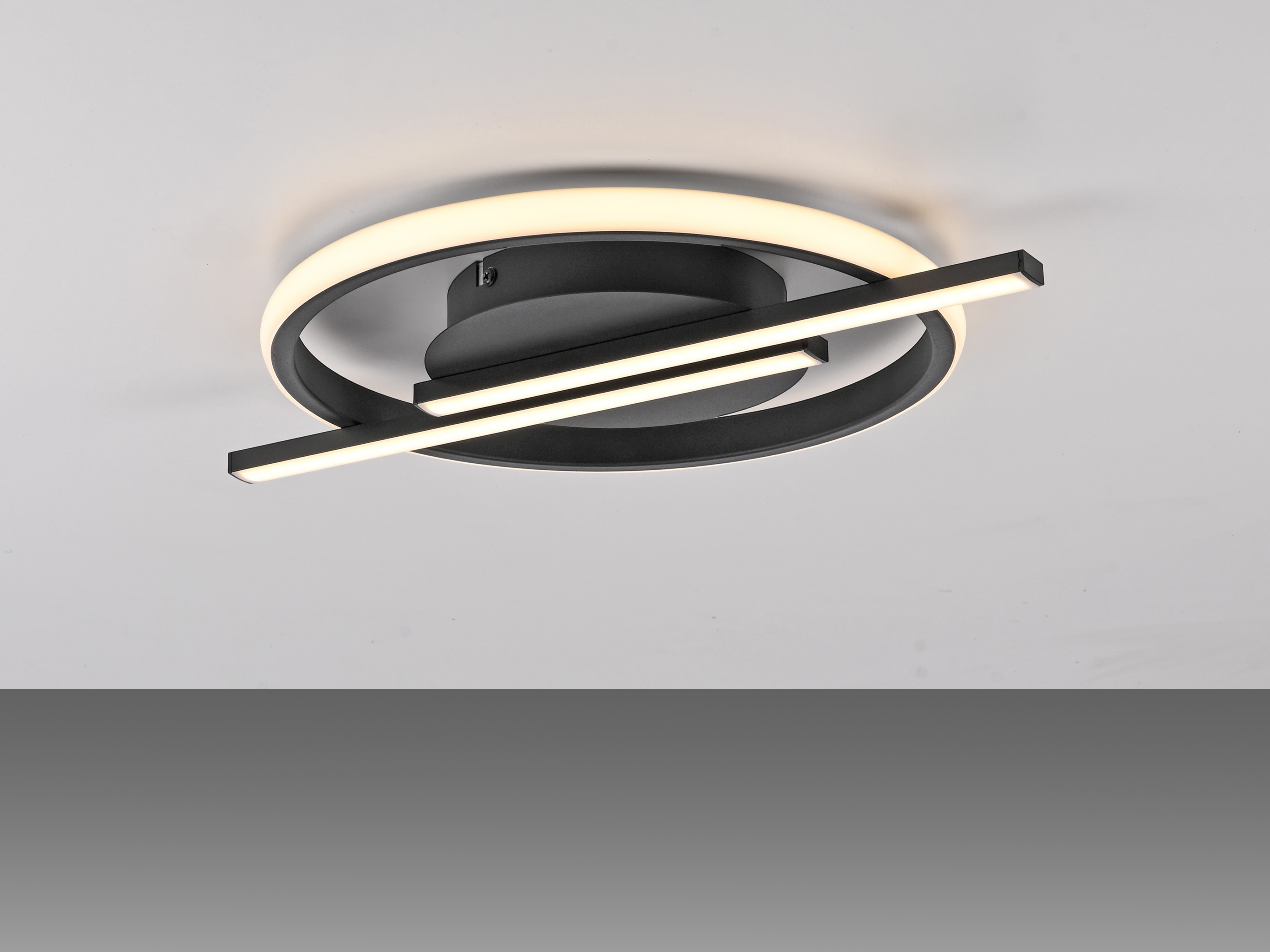 JUST LIGHT LED-Deckenleuchte 14130-18 schwarz, 17,5 W, 2100 lm, 3000 K, Dimmbar