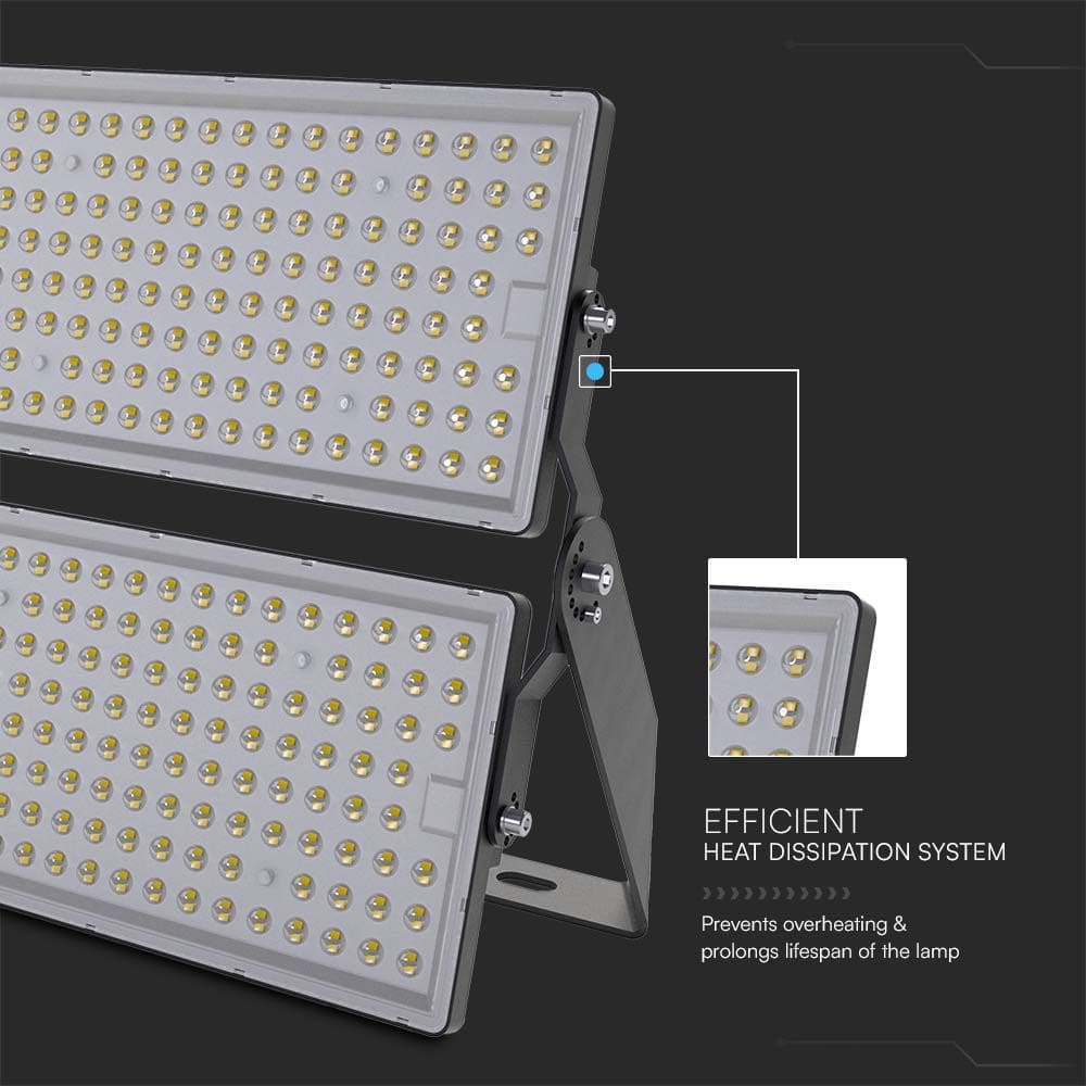 V-TAC LED-Fluter, VT-48500, EEK: D, 500W, 67500 lm, 6500 K, IP65, kaltweiß V-TAC LED-Fluter, VT-48500, EEK: D, 500W, 67500 lm, 6500 K, IP65, kaltweiß