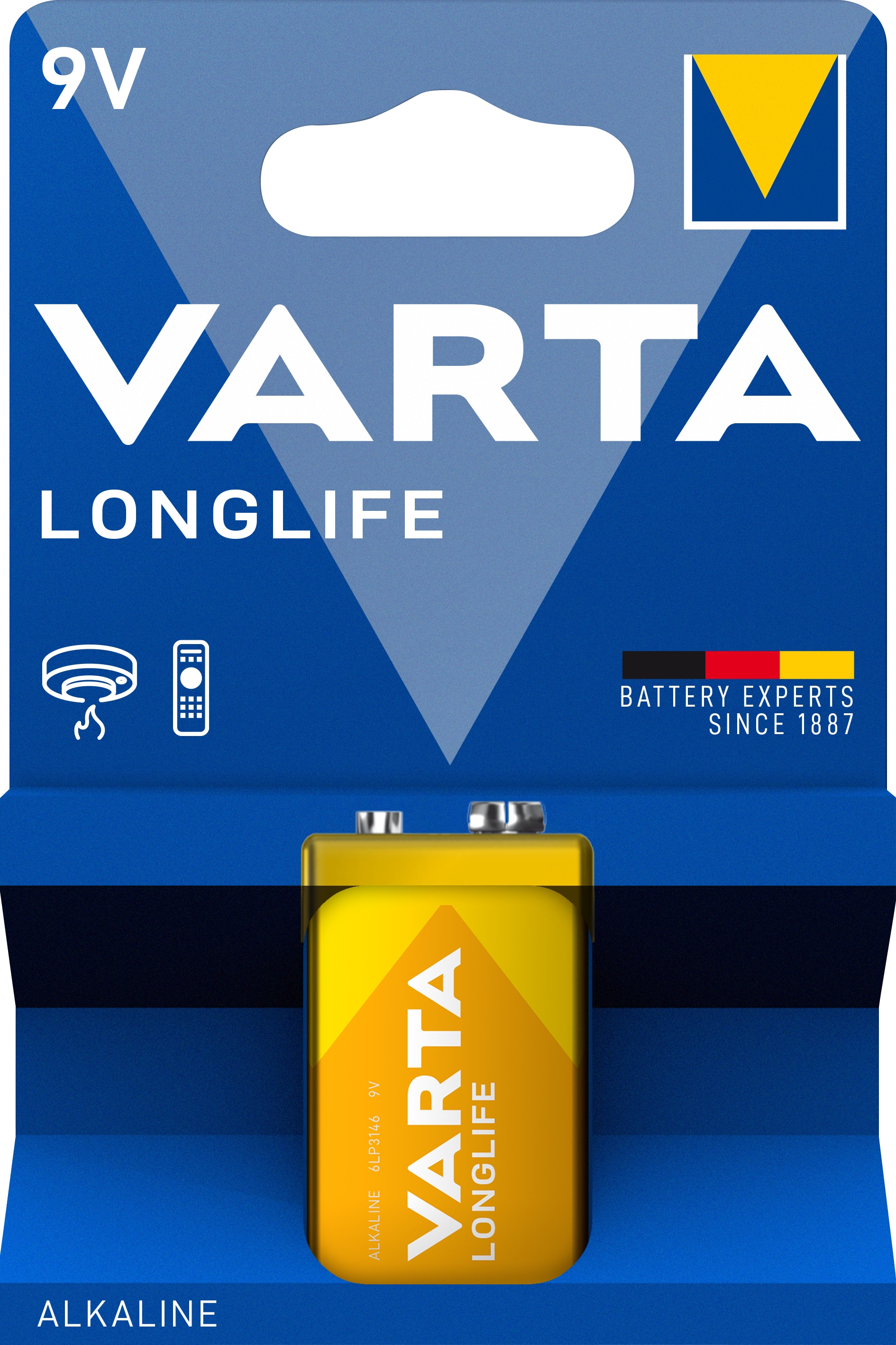 VARTA 9V-Blockbatterie LONGLIFE, 1St.(Blister) VARTA 9V-Blockbatterie LONGLIFE, 1St.(Blister)
