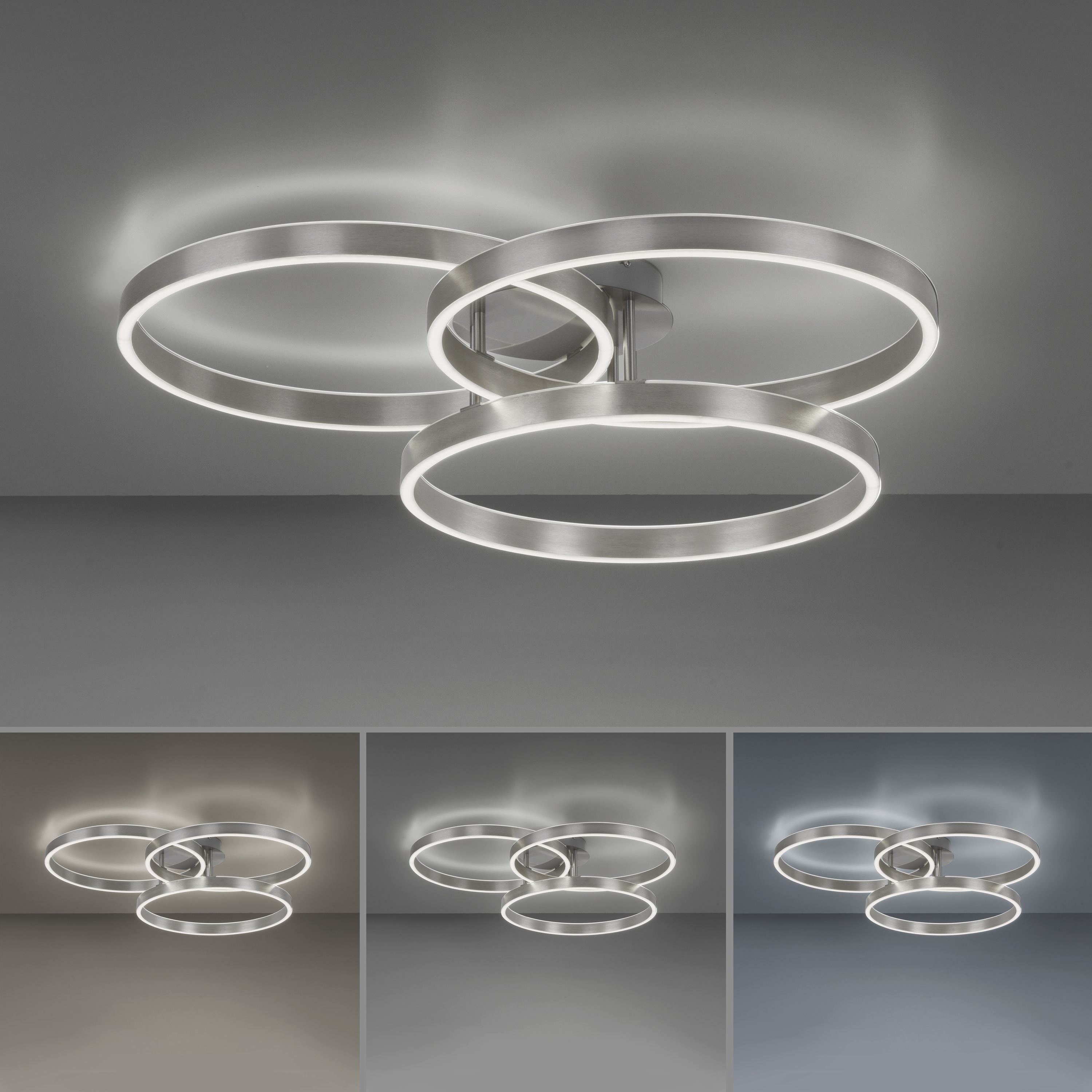PAUL NEUHAUS LED-Deckenleuchte 6233-55 stahl, 48 W, 5000 lm, CCT PAUL NEUHAUS LED-Deckenleuchte 6233-55 stahl, 48 W, 5000 lm, CCT