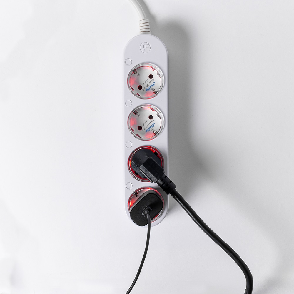 SHELLY Power Strip 4 Gen4, 4-fach Steckdosenleiste, weiß, WiFi, Bluetooth, Zigbee, Matter, Apple HomeKit, Alexa