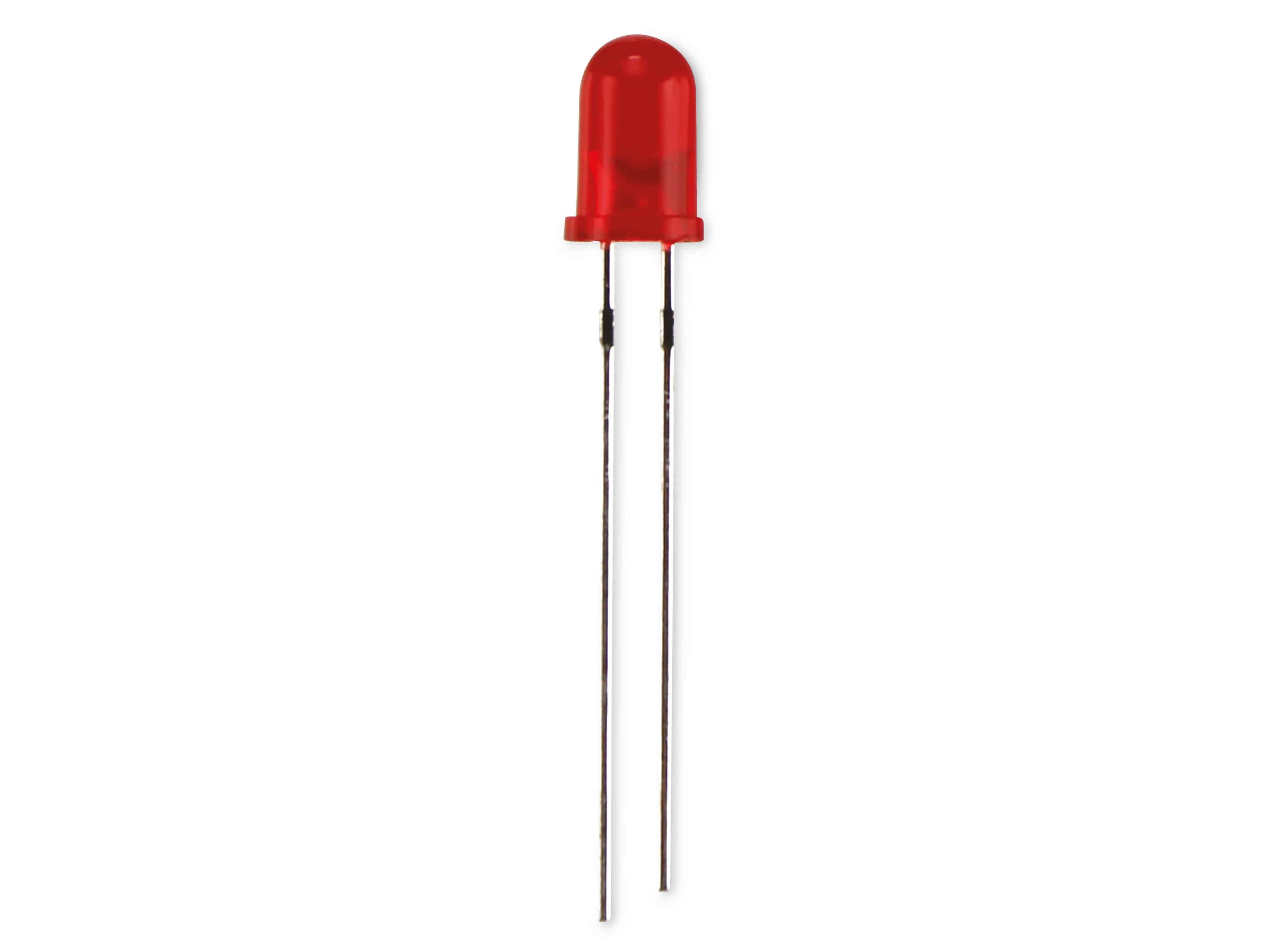 KINGBRIGHT LED, L-7113SURDK, Rot, 5 mm (T-1 3/4), 630 nm, 1300 mcd, 30°, Rund KINGBRIGHT LED, L-7113SURDK, Rot, 5 mm (T-1 3/4), 630 nm, 1300 mcd, 30°, Rund