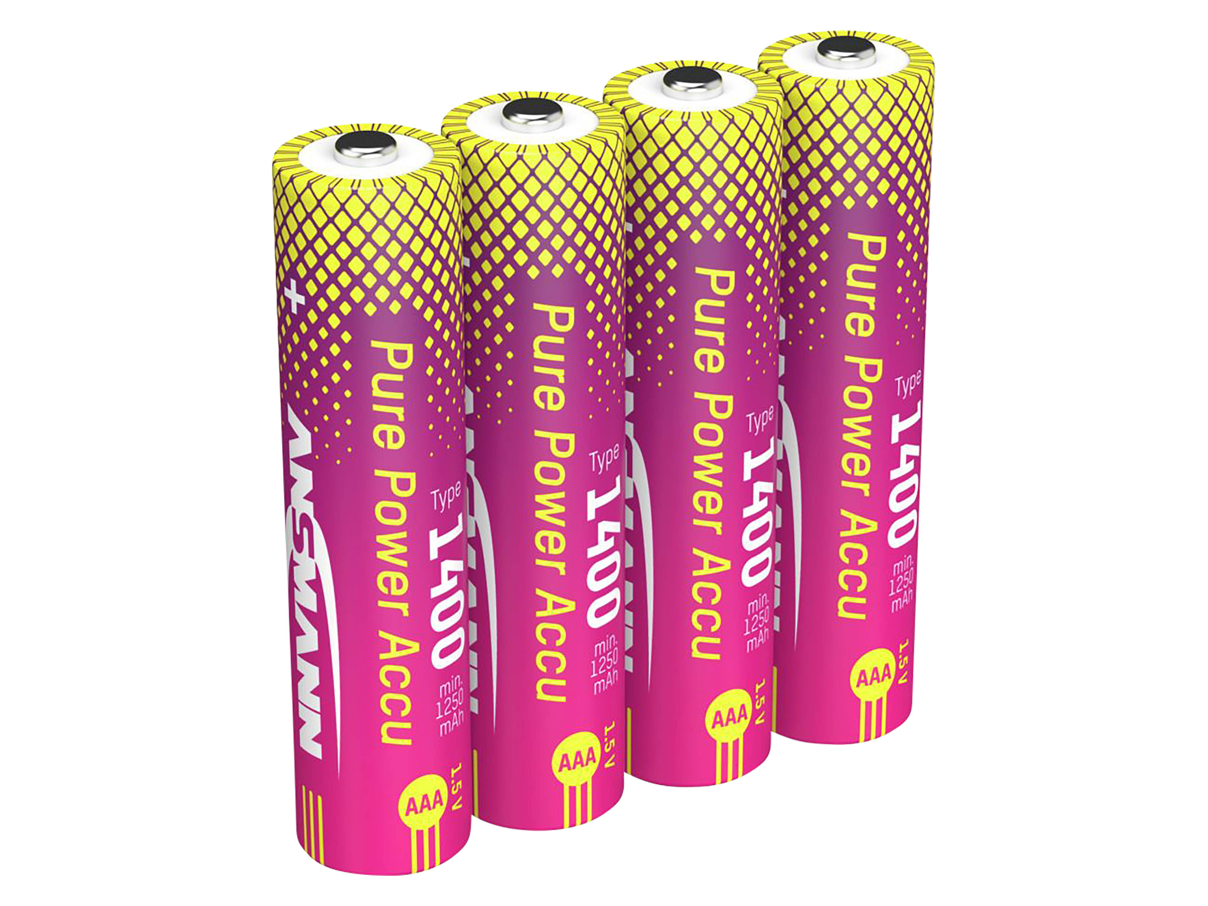 ANSMANN Li-Ion Akkus, Micro AAA, Typ 1400 (min. 1250 mAh), 4 Stück Li-Lon Akkus ANSMANN, Micro AAA, Typ 1400 (min. 1250 mAh), 4 Stück