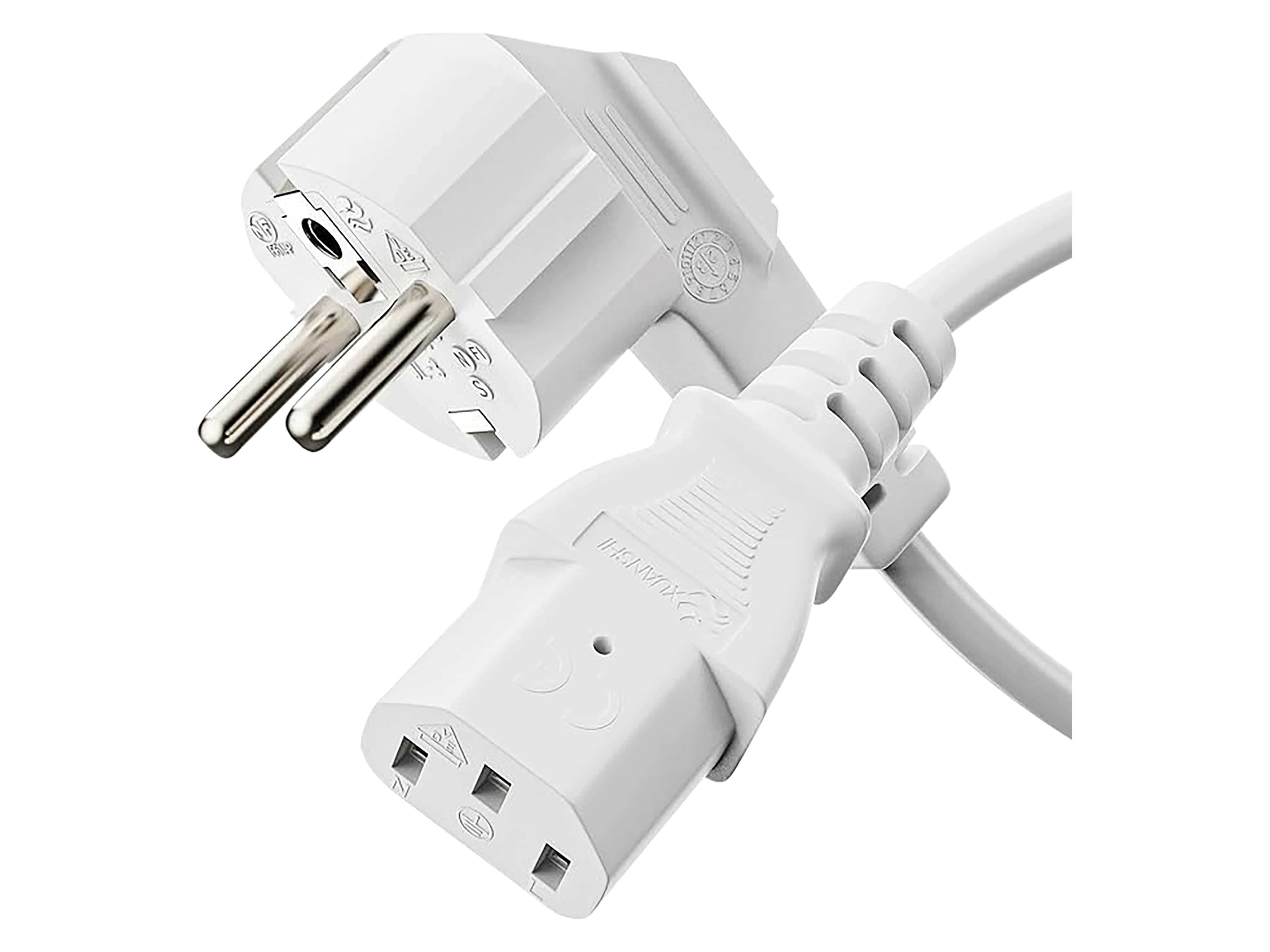 SONERO Netzkabel Schutzkontaktstecker, X-SKW-C13G-050W, 90°, weiß, 5m SONERO Netzkabel Schutzkontaktstecker, X-SKW-C13G-050W, 90°, weiß, 5m