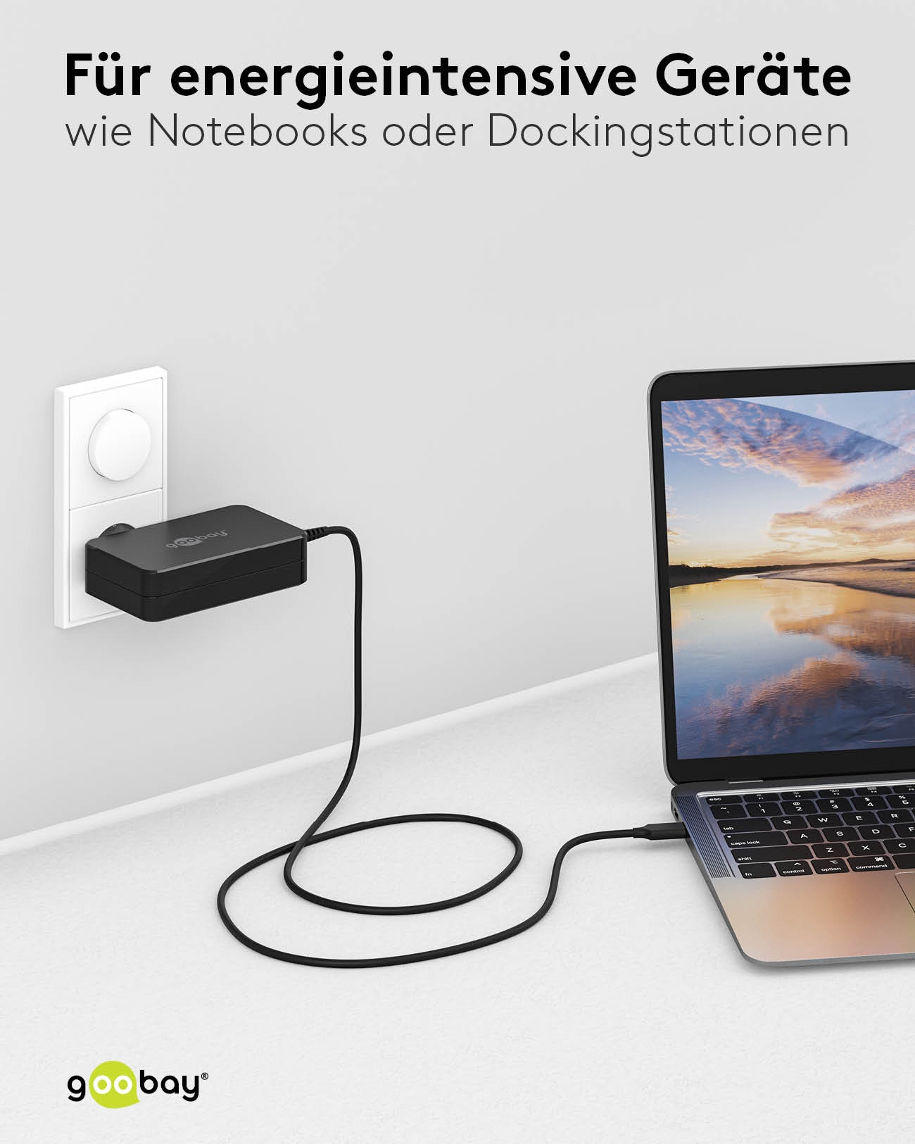 GOOBAY USB-Lader 65420, für Laptops, USB-C, 90 W GOOBAY USB-Lader 65420, für Laptops, USB-C, 90 W