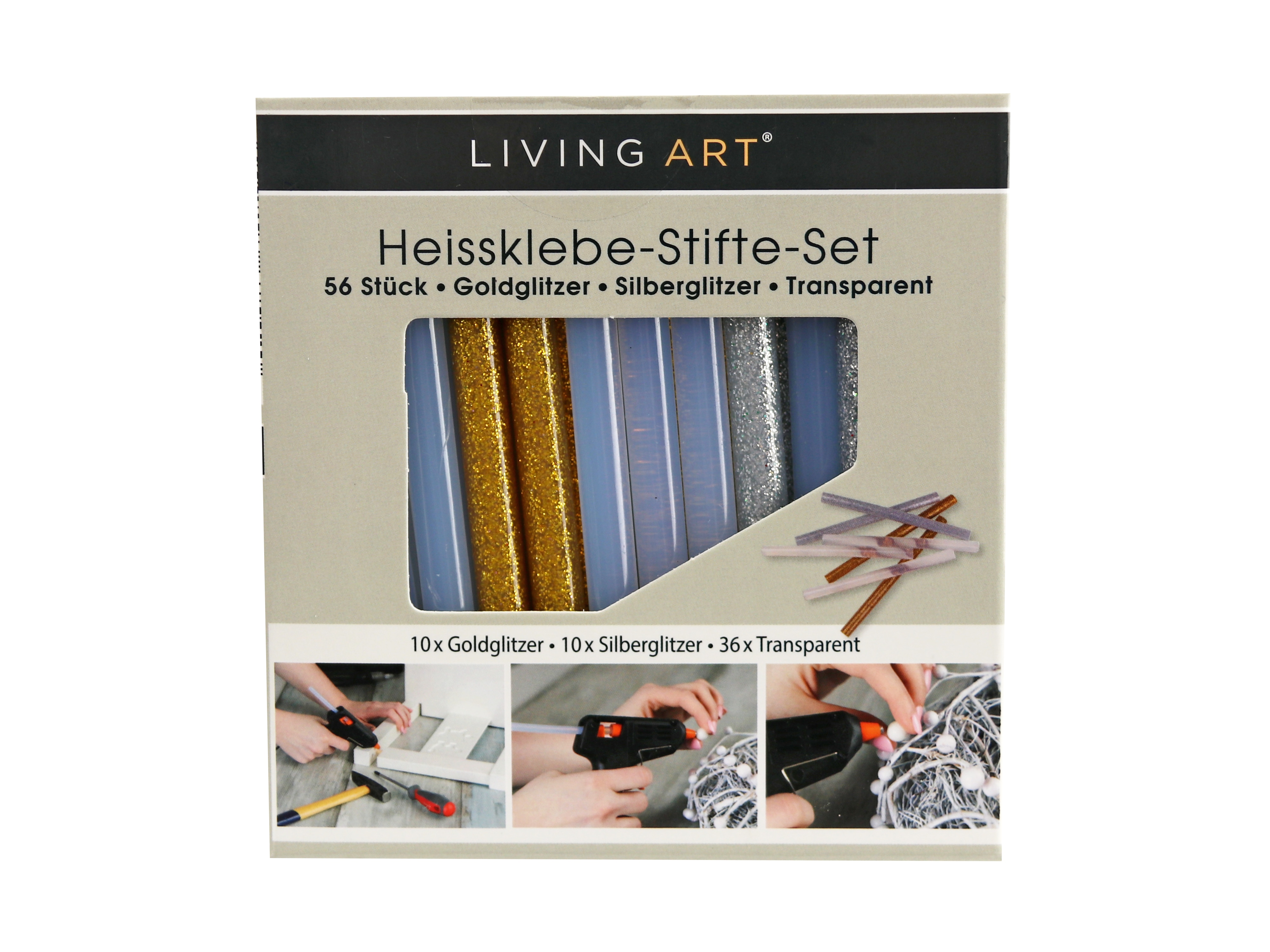 Heißklebesticks-Set, 7x100mm, 56-teilig Heißklebesticks-Set, 56 teilig