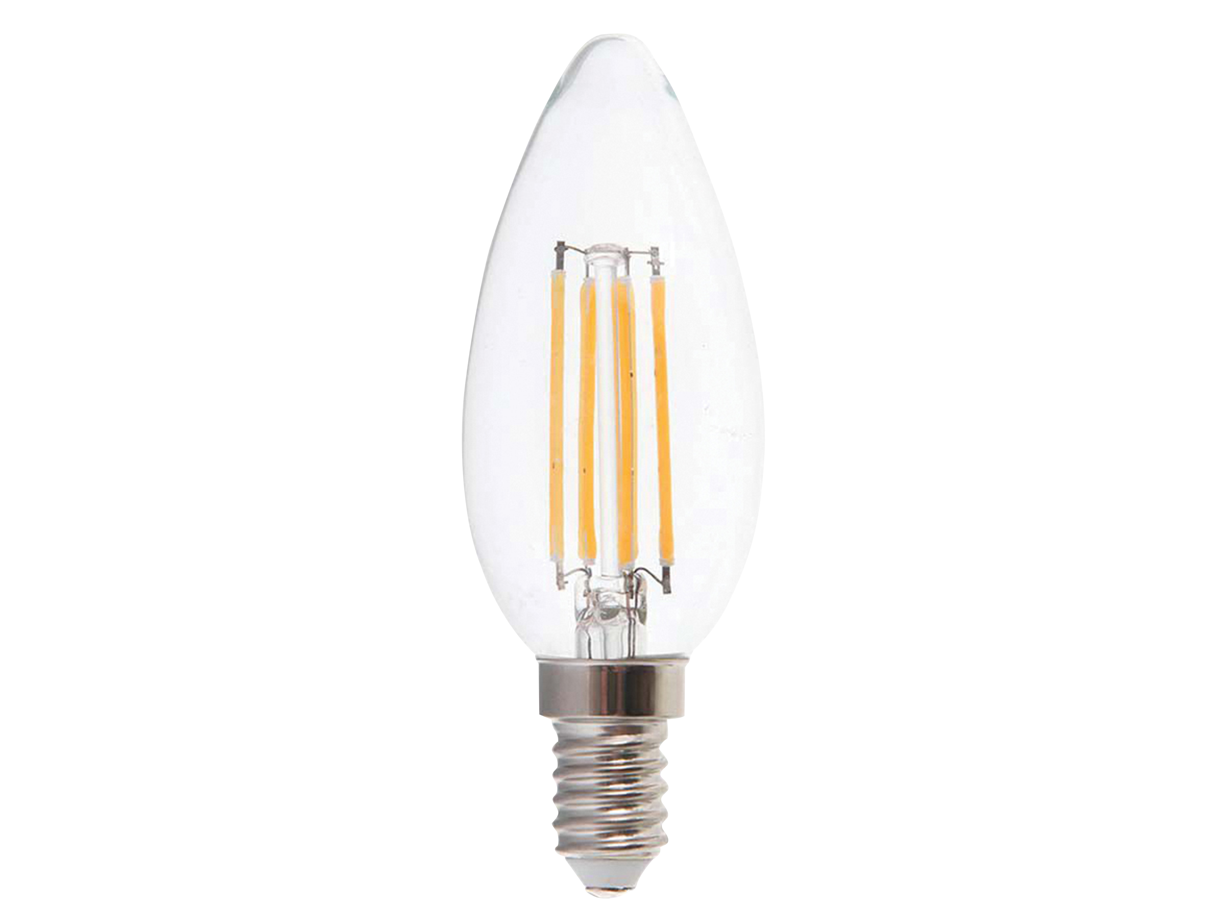 V-TAC LED-Filament-Lampe VT-2127-N, E14, EEK: F, 6W, 600lm, 4000K V-TAC LED-Filament-Lampe VT-2127-N, E14, EEK: F, 6W, 600lm, 4000K