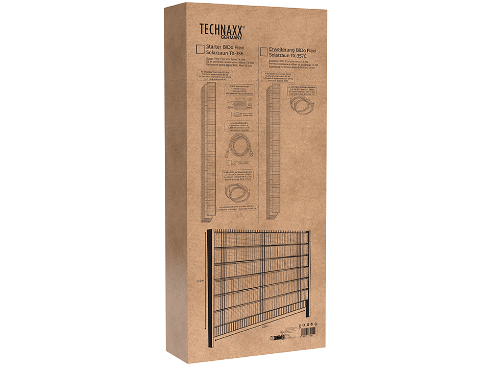 TECHNAXX Solarzaun Erweiterung BiDo Flexi TX-357 TECHNAXX Solarzaun Erweiterung BiDo Flexi TX-357
