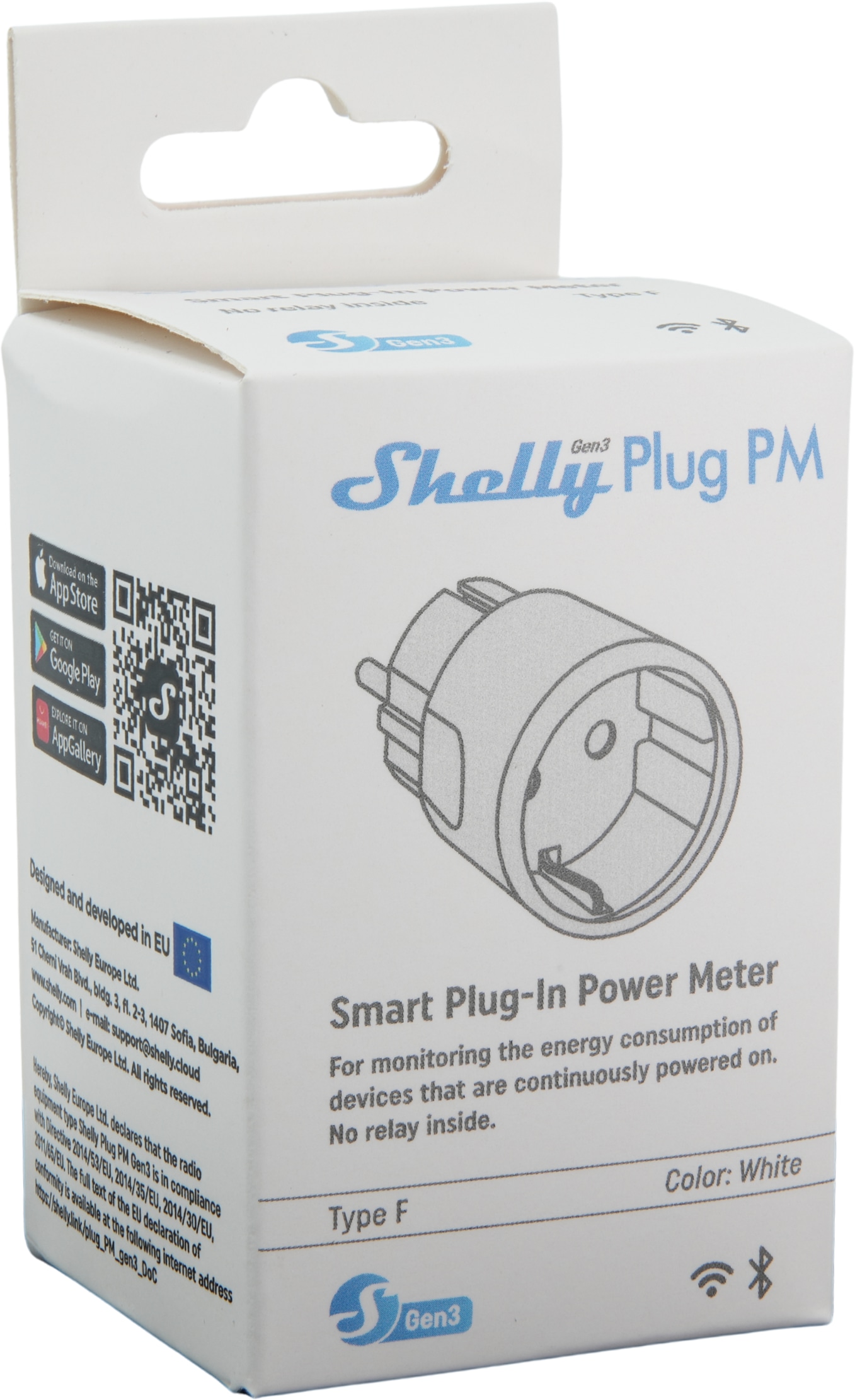 SHELLY WLAN-Steckdose Plug PM Gen3, weiß SHELLY WLAN-Steckdose Plug PM Gen3, weiß