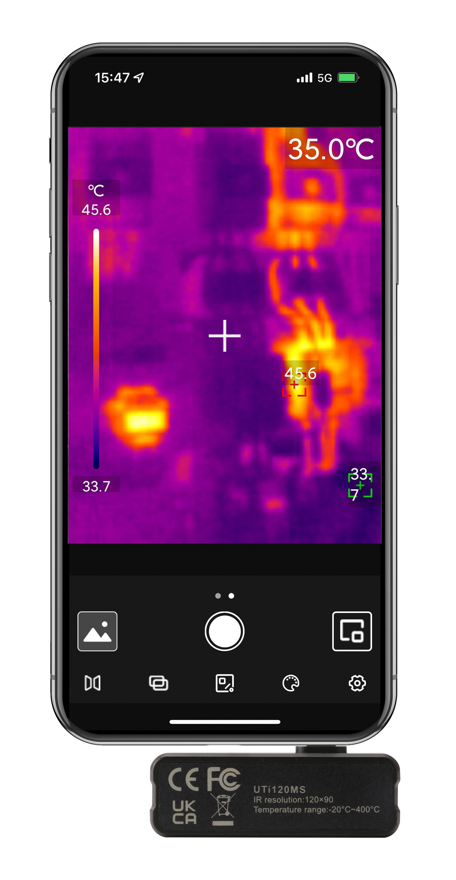 UNI-T Smartphone-Wärmebildkamera UTi120MS für Apple