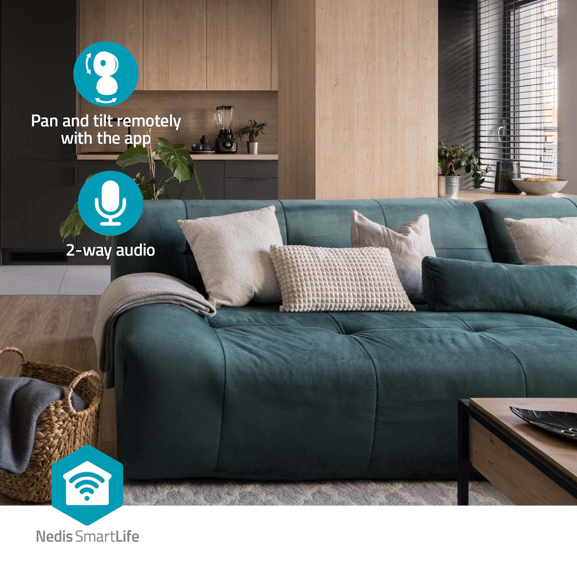 NEDIS Überwachungskamera SmartLife, WIFICI22CBK, Innen, Wi-Fi, schwarz