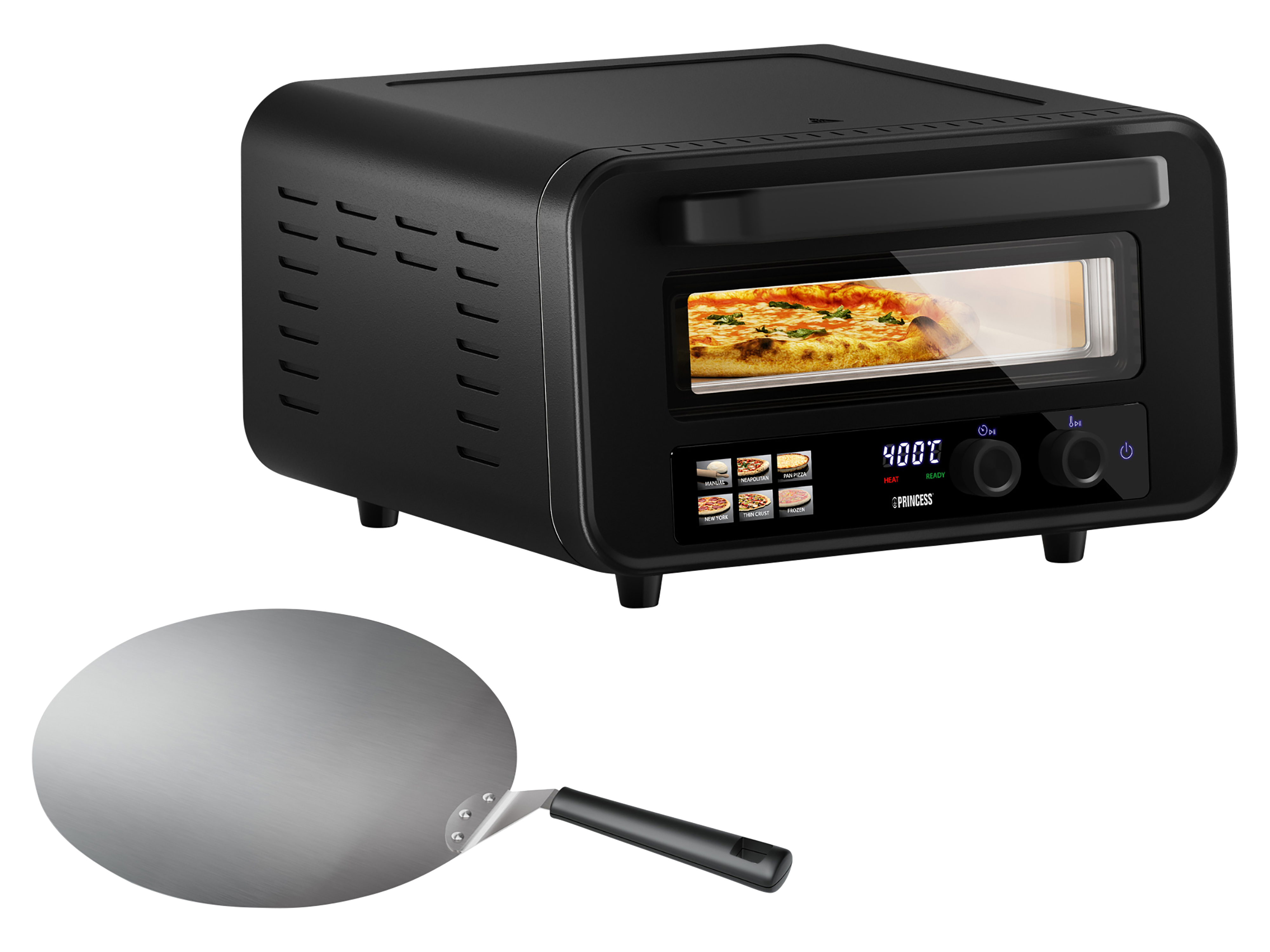PRINCESS Pizzaofen Pro Max, 15L, 400°C, mit Pizzastein & Schaufel, 2100W PRINCESS Pizzaofen Pro Max, 15L, 400°C, mit Pizzastein & Schaufel, 2100W