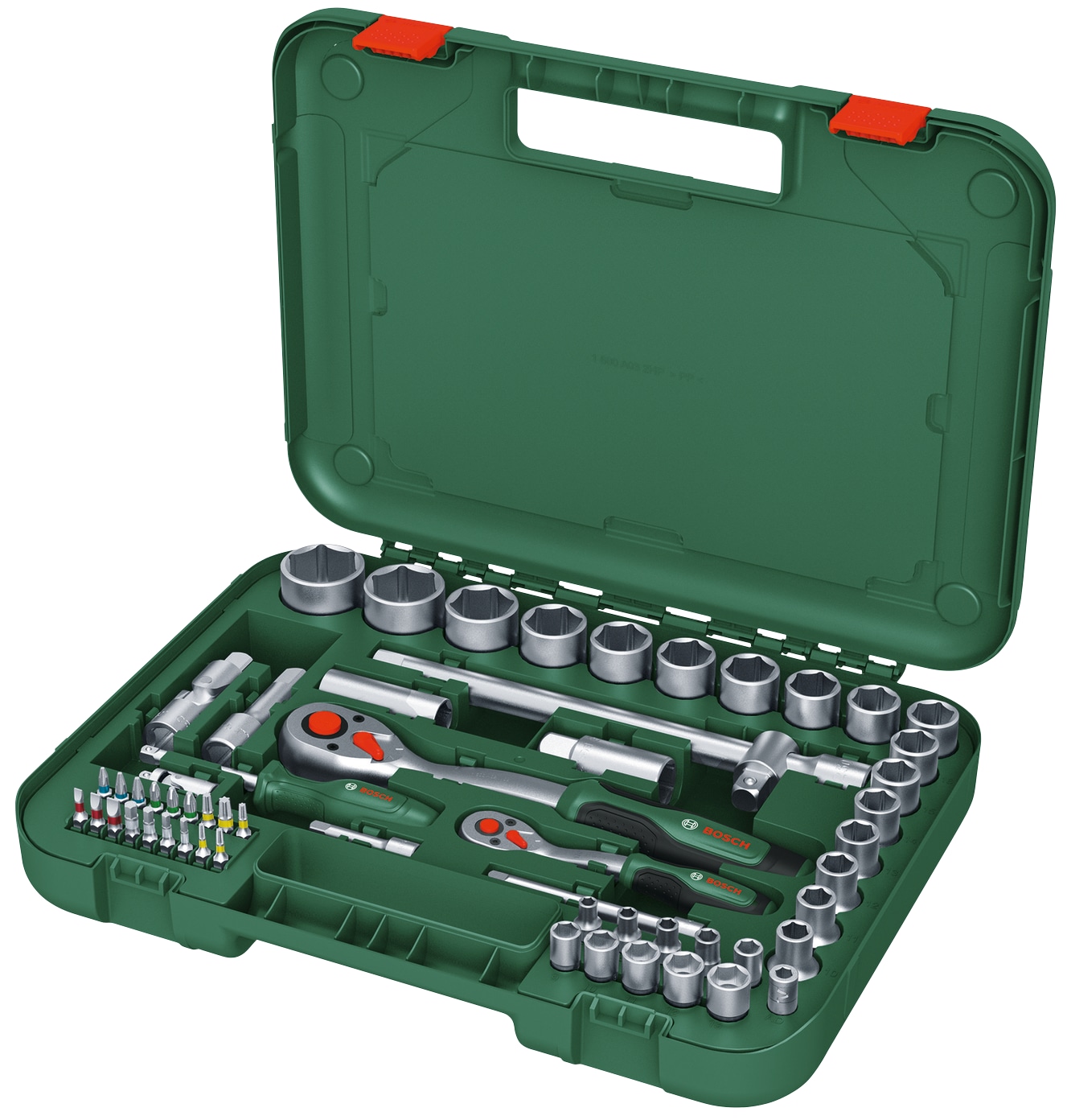 BOSCH Ratschen-Set 1/4" + 1/2", 1600A02Z9G, 56-teilig BOSCH Ratschen-Set 1/4" + 1/2", 1600A02Z9G, 56-teilig