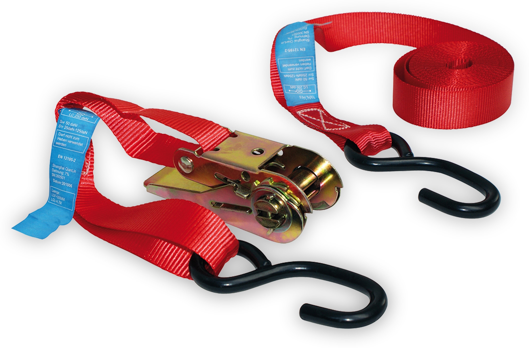 LAS Spanngurt 10317, 500x2,5 cm, mit Ratsche, nach EN 12195-2:2000 LAS Spanngurt 10317, 500x2,5 cm, mit Ratsche, nach EN 12195-2:2000