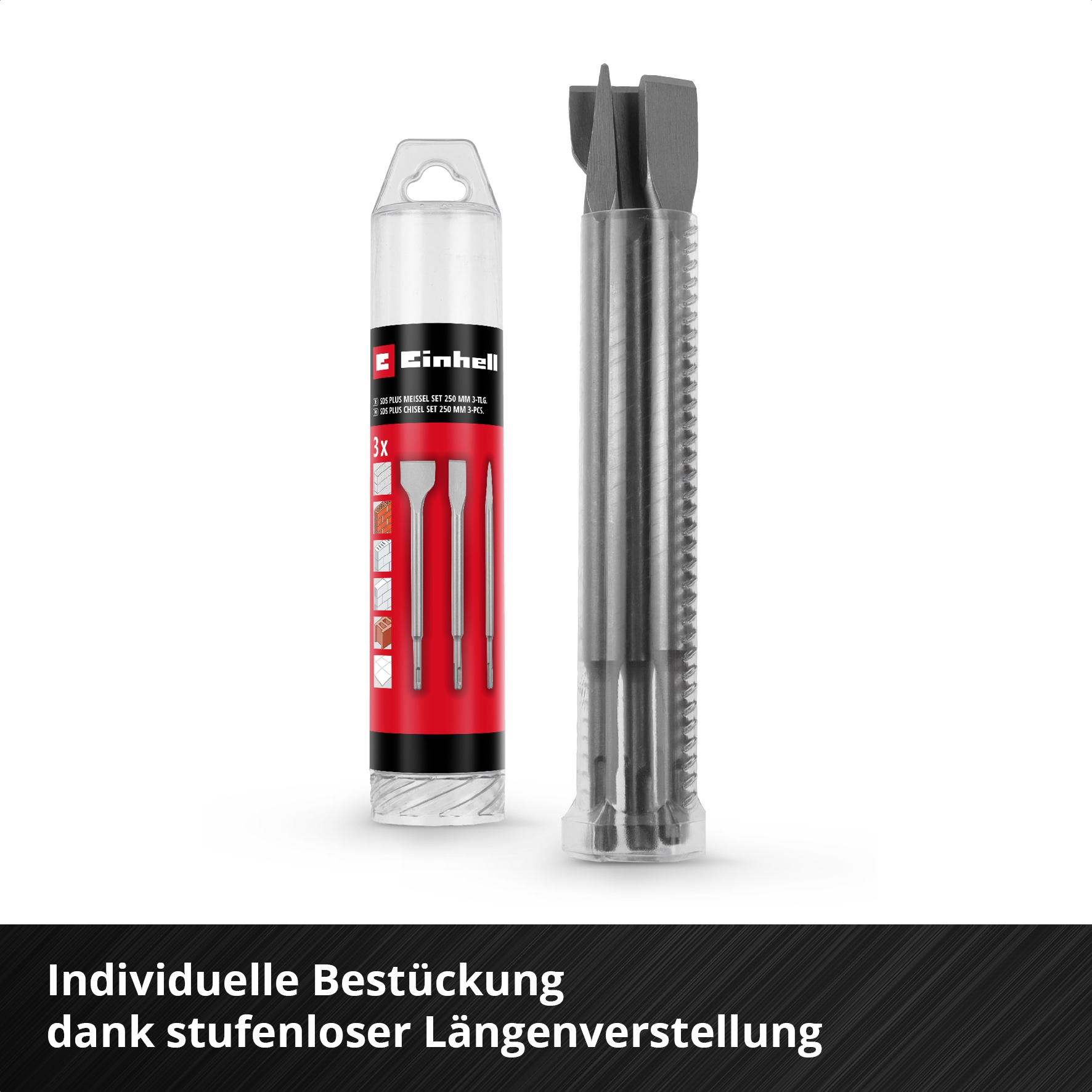 EINHELL SDS-Plus Meißel-Set 247200, 250 mm, 3-teilig EINHELL SDS-Plus Meißel-Set 247200, 250 mm, 3-teilig