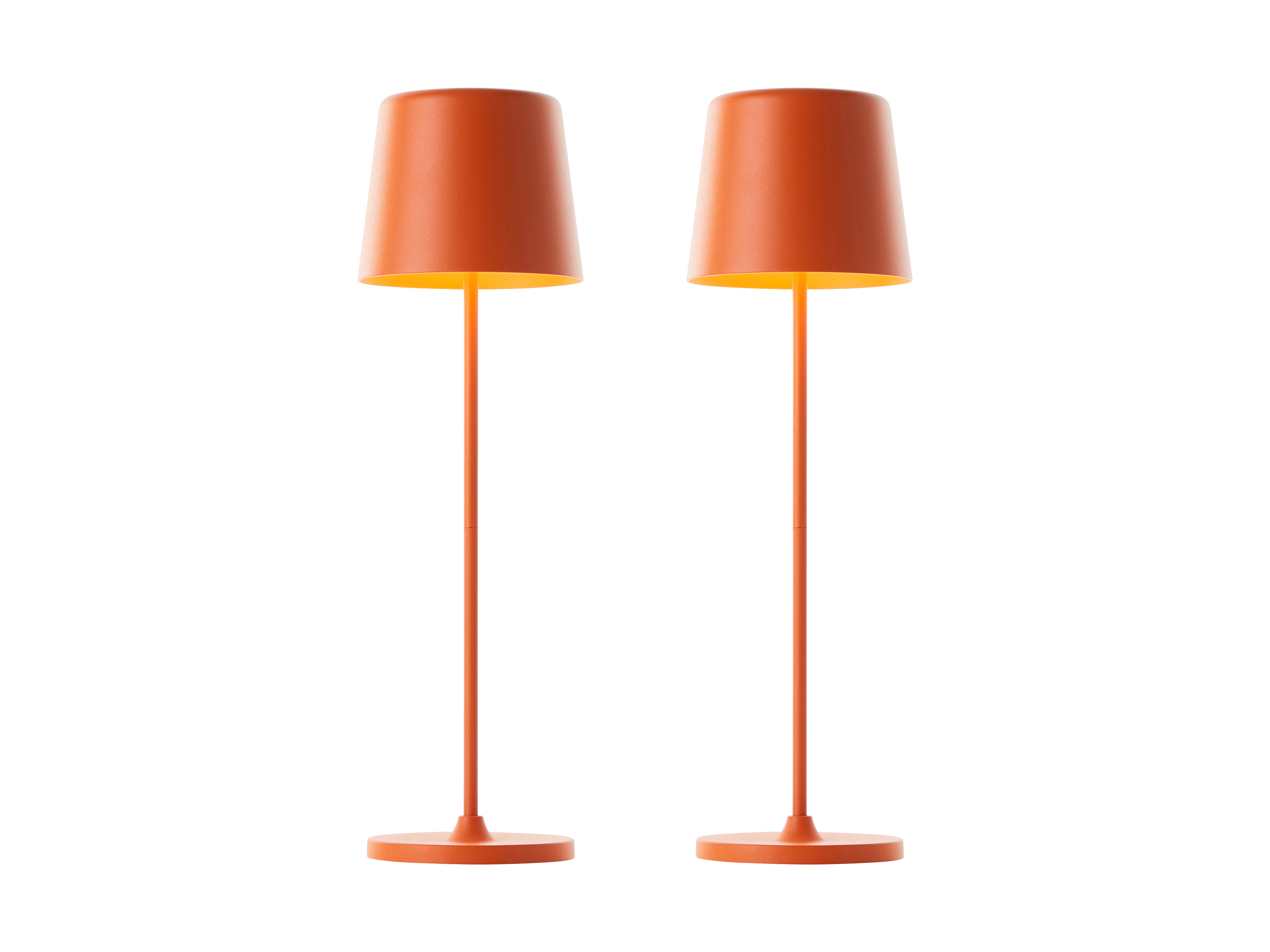 BRILLIANT LED-Akku-Tischleuchte Kaami, 2 W, 310 lm, 3000 K, orange, 2er Set BRILLIANT LED-Akku-Tischleuchte Kaami, 2 W, 310 lm, 3000 K, orange, 2er Set