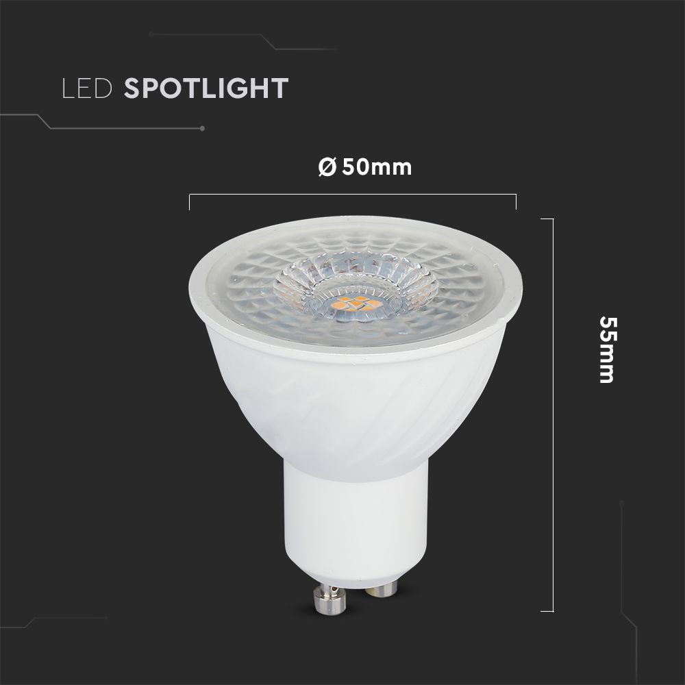 V-TAC LED-Lampe VT-21198, GU10, EEK: F, 6 W, 445 lm, 3000 K