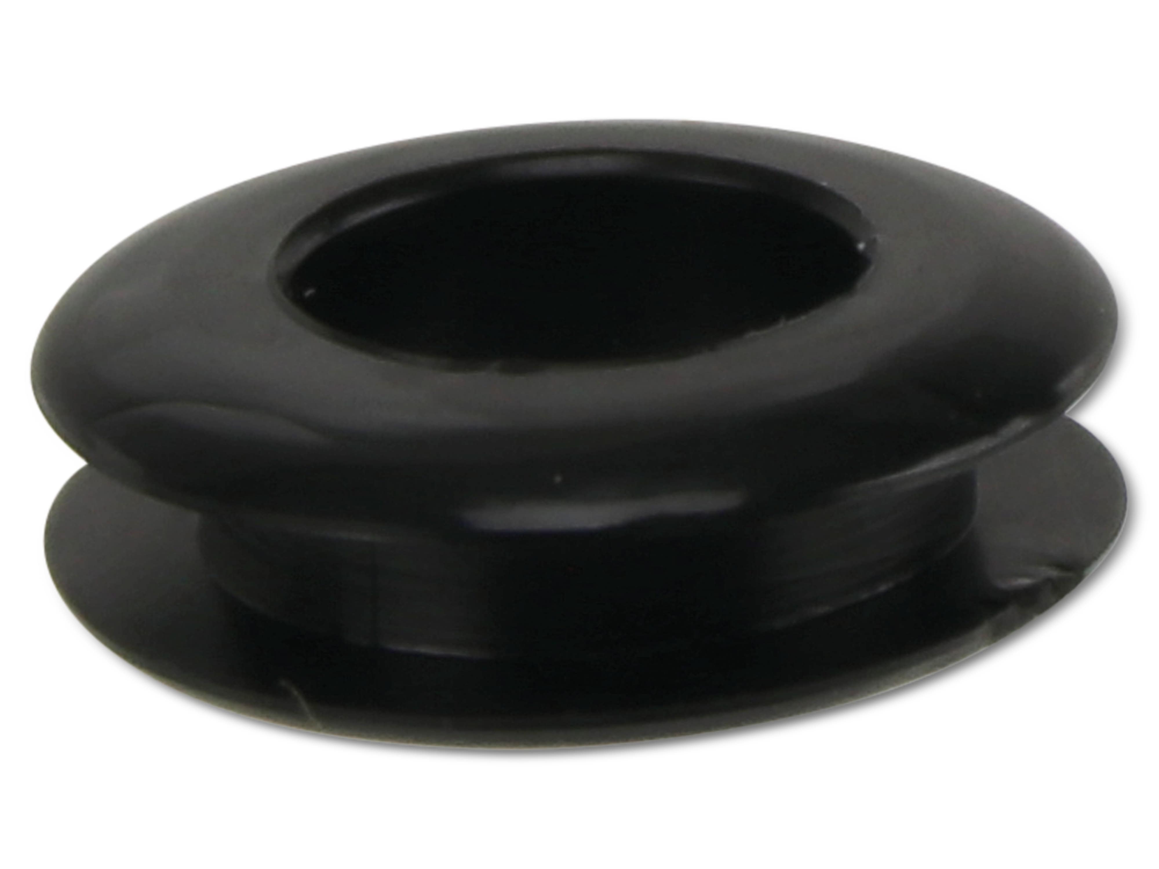 KSS Kabeldurchführungstülle PVC weich, schwarz, Plattenstärke 3,4, Loch-Ø 10,5, offen, 1 Stück KSS Kabeldurchführungstülle PVC weich, schwarz, Plattenstärke 3,4, Loch-Ø 10,5, offen, 1 Stück