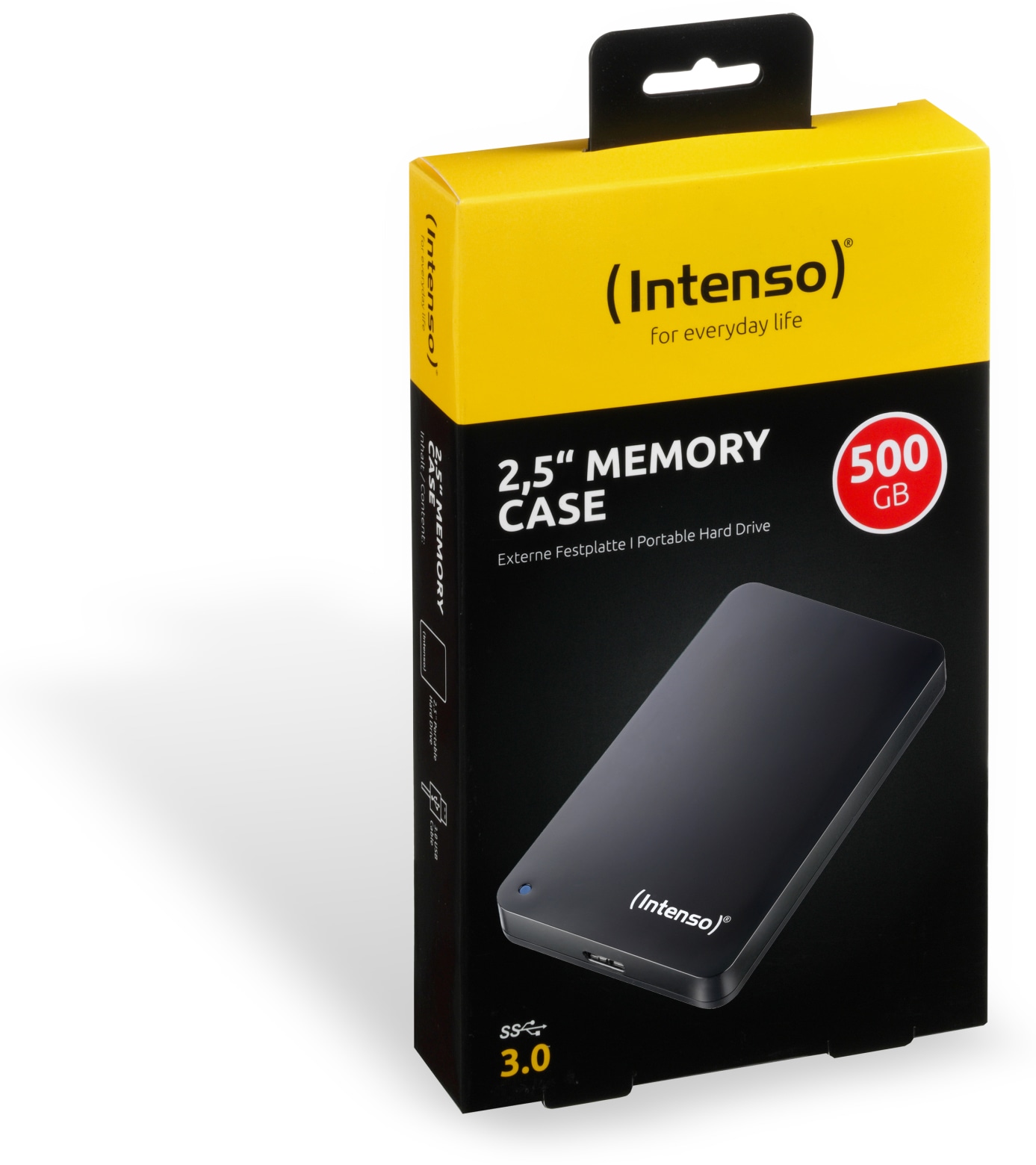 INTENSO USB 3.2-HDD Memory Case, 500 GB, schwarz, refurbished INTENSO USB 3.0-HDD Memory Case, 500 GB, schwarz