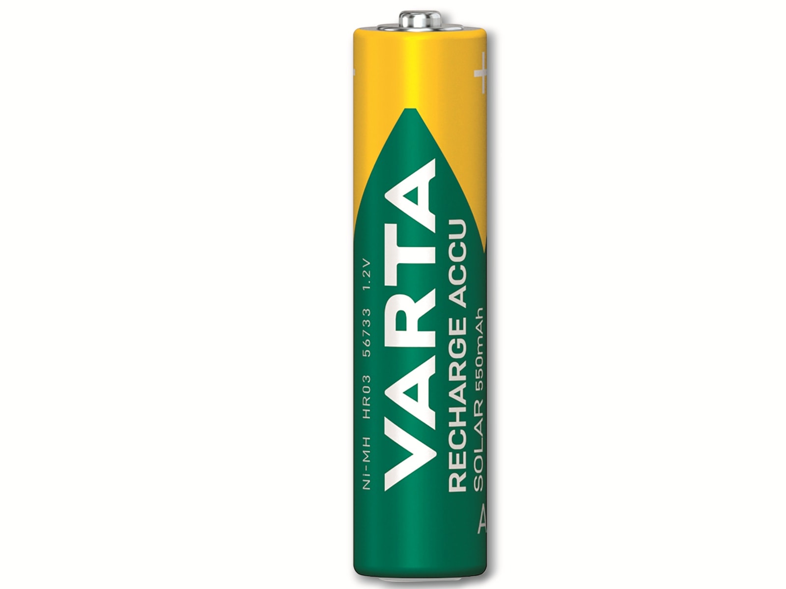 VARTA Akku NiMH, Micro, AAA, HR03, 1.2V/550mAh, Solar, 2er Pack VARTA Akku NiMH, Micro, AAA, HR03, 1.2V/550mAh, Solar, 2er Pack