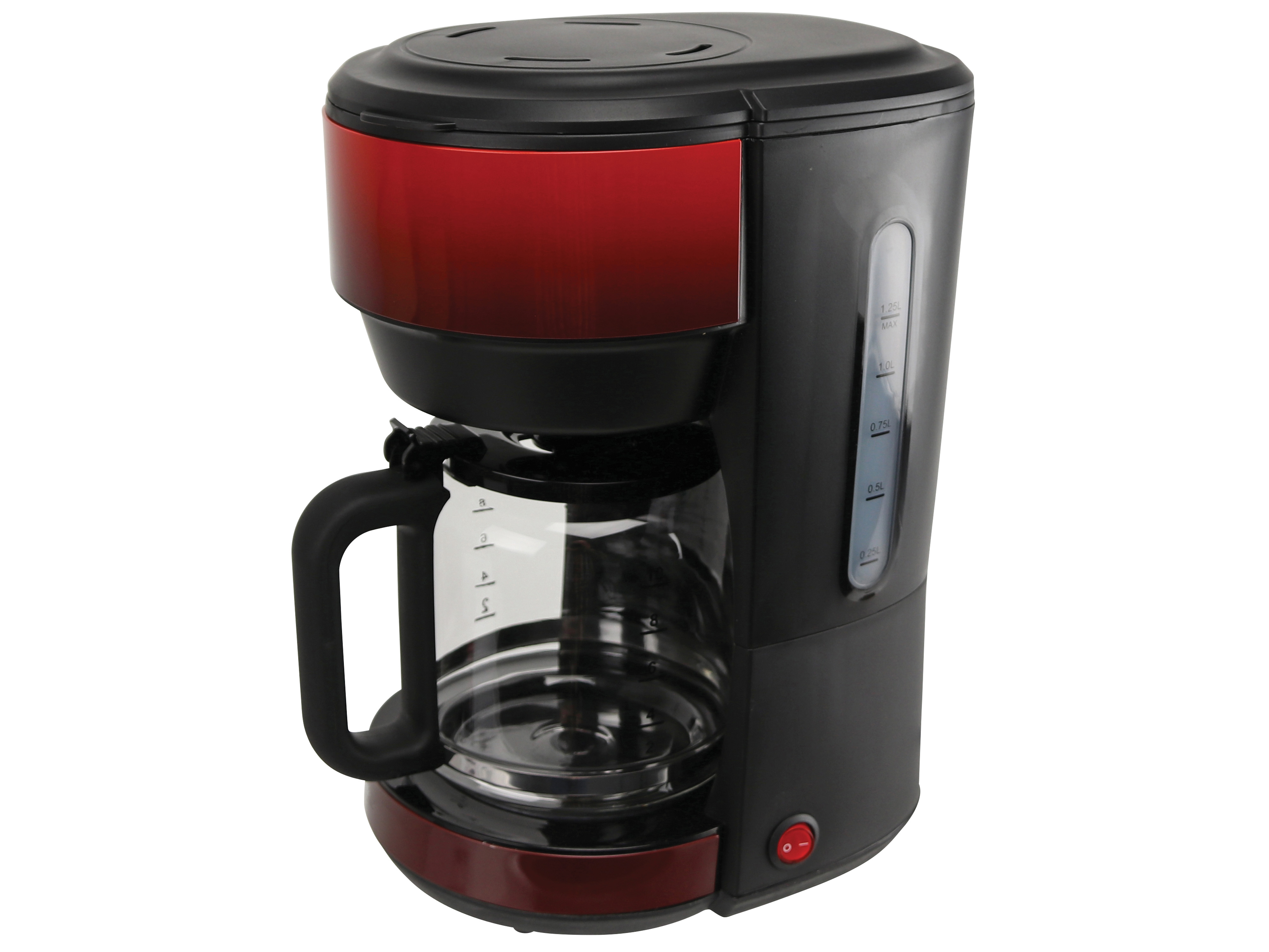 Kaffeemaschine, Ombré, 1000 W, schwarz/rot Kaffeemaschiene, Ombré, 1000 W, schwarz/rot