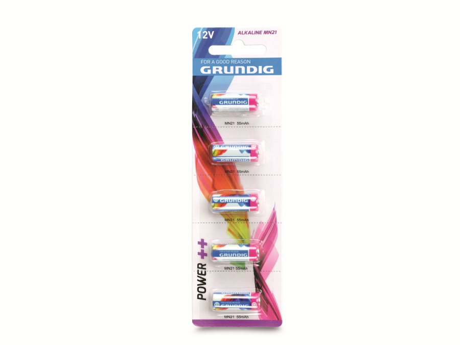 GRUNDIG 12V-Batterie MN21/23A Power++, Alkaline, 5 Stück GRUNDIG 12V-Batterie MN21/23A Power++, Alkaline, 5 Stück