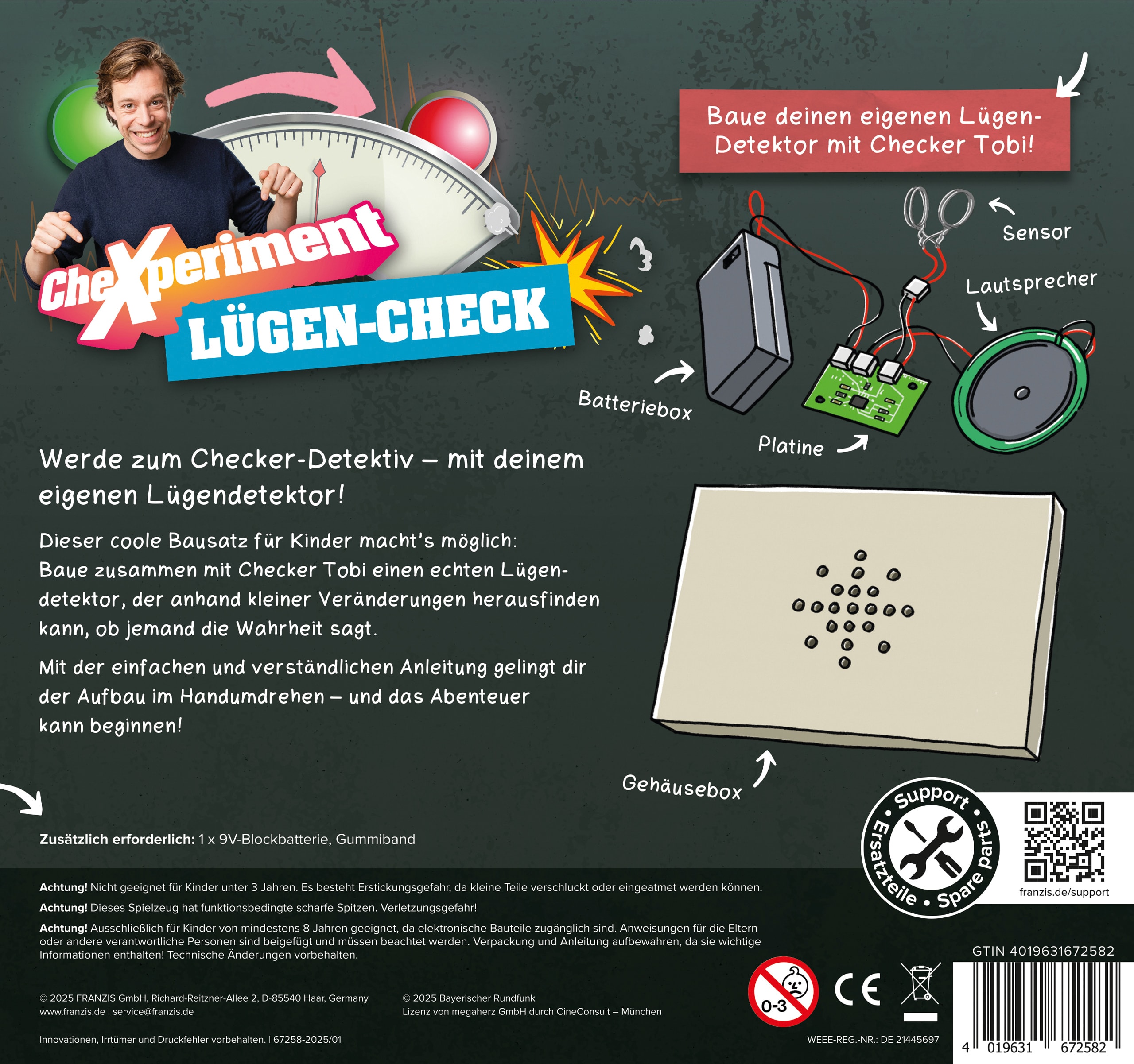 FRANZIS CheXperiment Lügen-Check (Checker Tobi) 67258